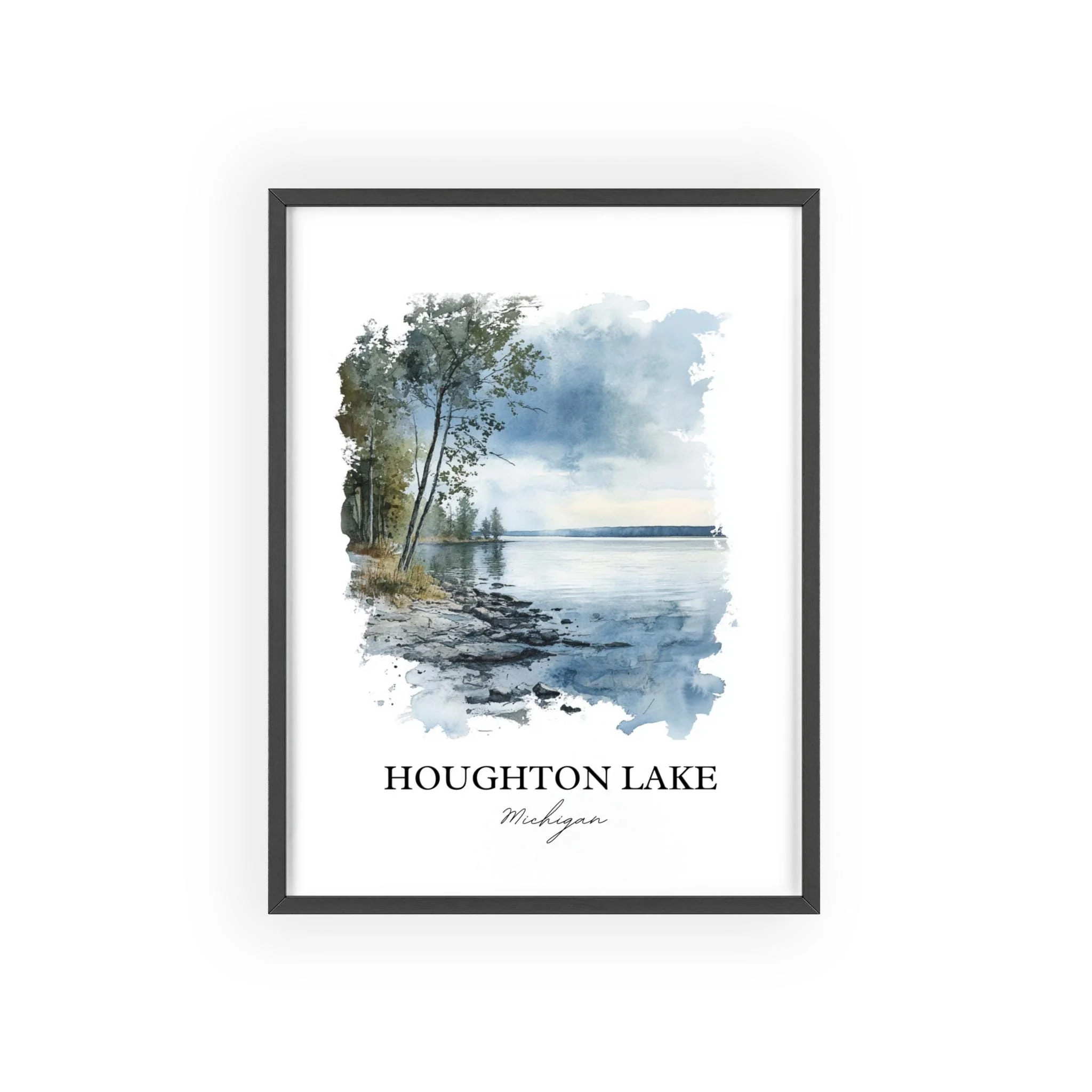 Houghton Lake, USA – Watercolor Art Print - Image 7