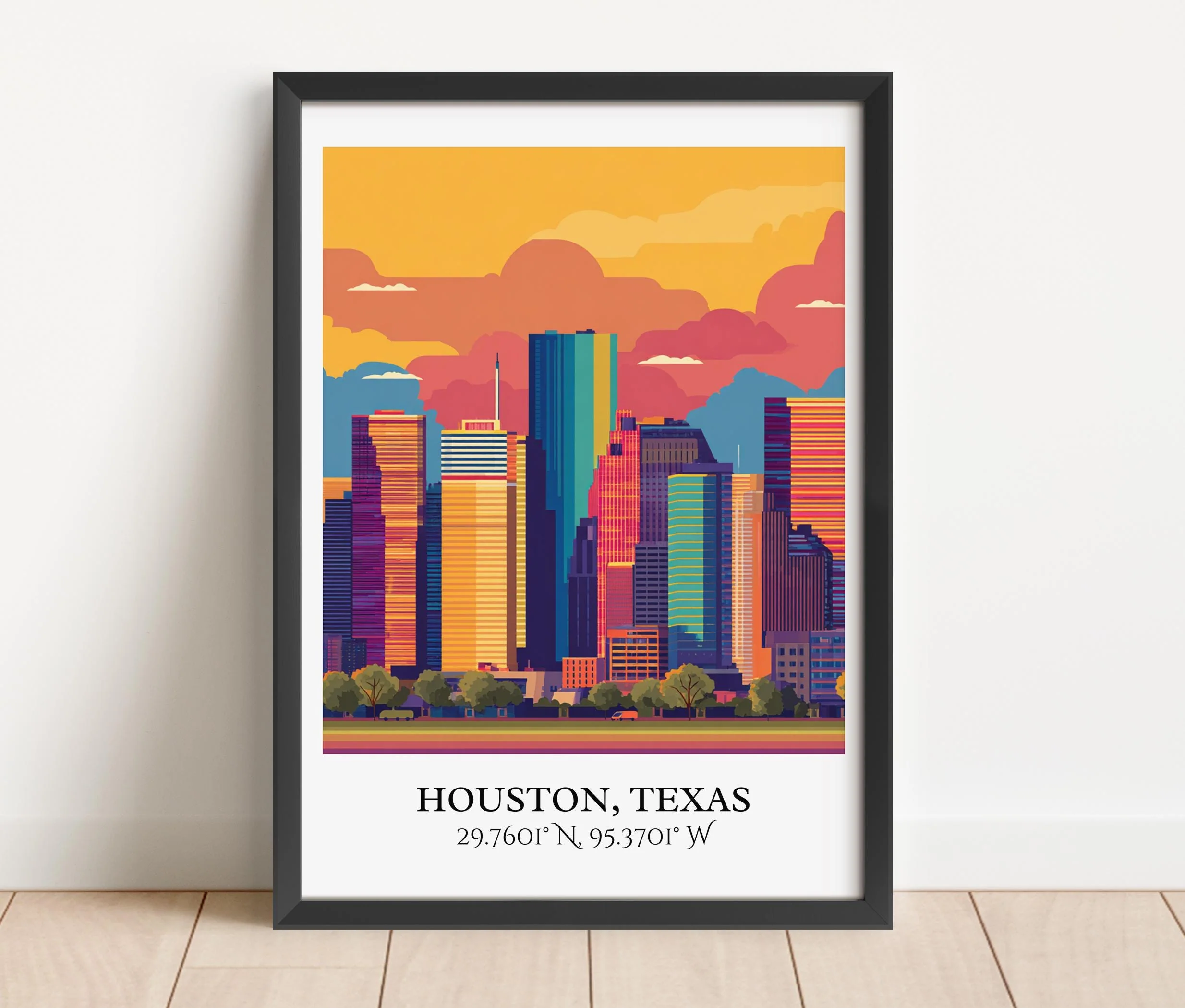 Houston, Texas, USA – Watercolor Art Print - Image 5