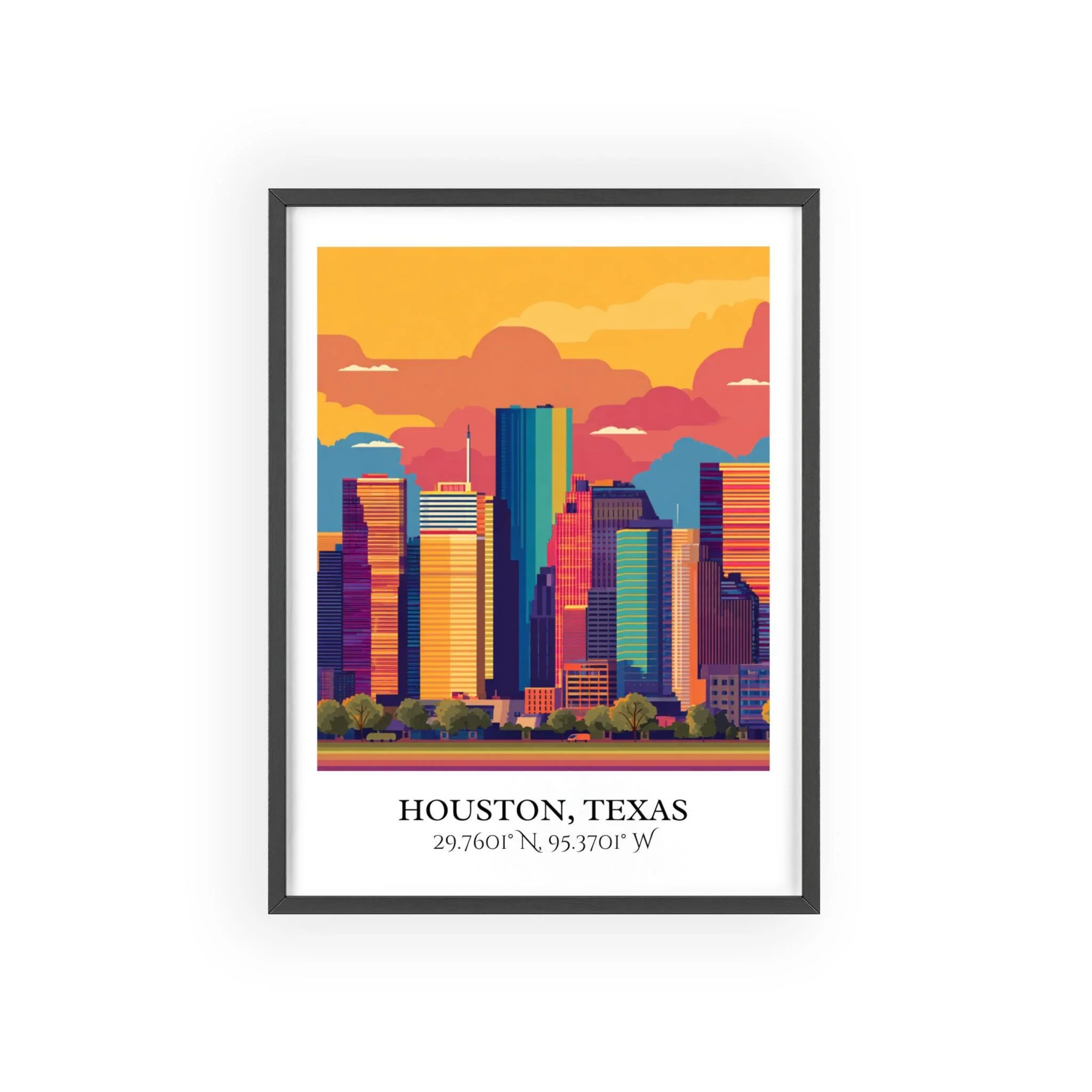 Houston, Texas, USA – Watercolor Art Print - Image 7