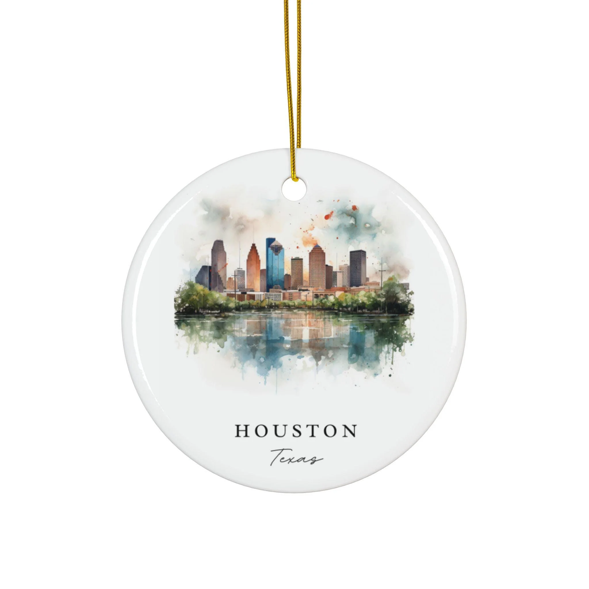 Houston TX Ornament: Unique Houston Souvenir, Houston Texas Decor, and Authentic Houston Texas Gift