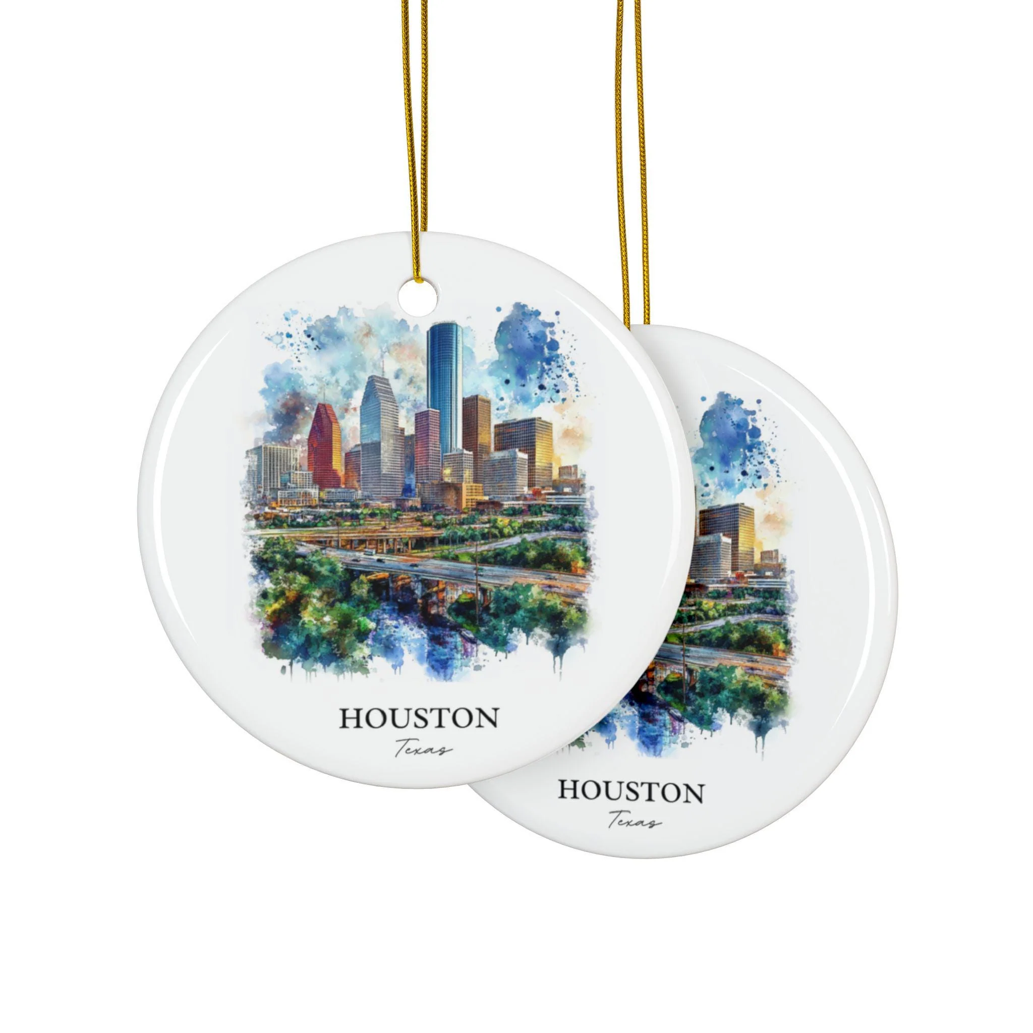 Houston TX Ornament: Unique Houston Souvenir, Houston Xmas Decor, and Authentic Houston Texas Gift - Image 2