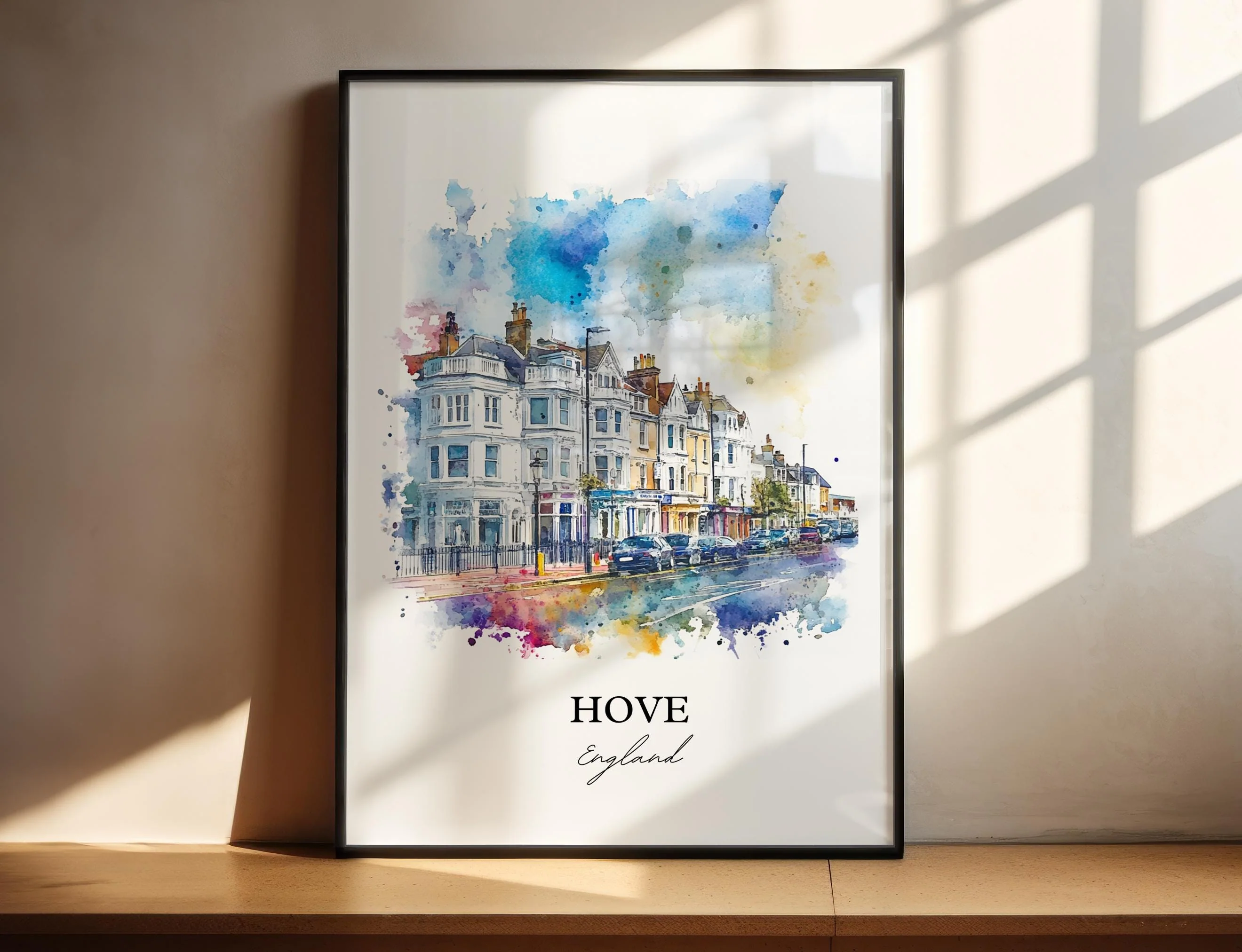 Hove, England – Watercolor Art Print