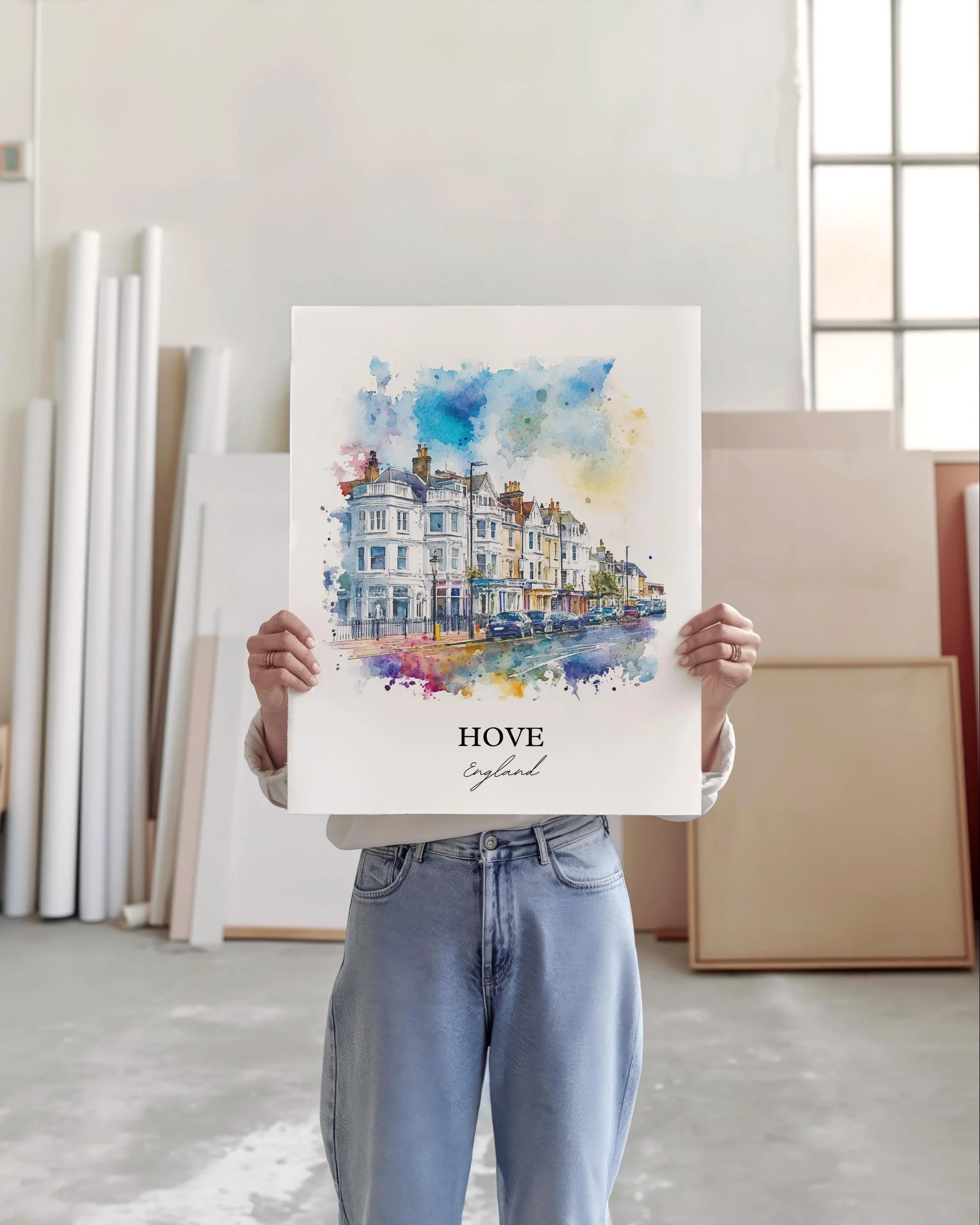 Hove, England – Watercolor Art Print - Image 3