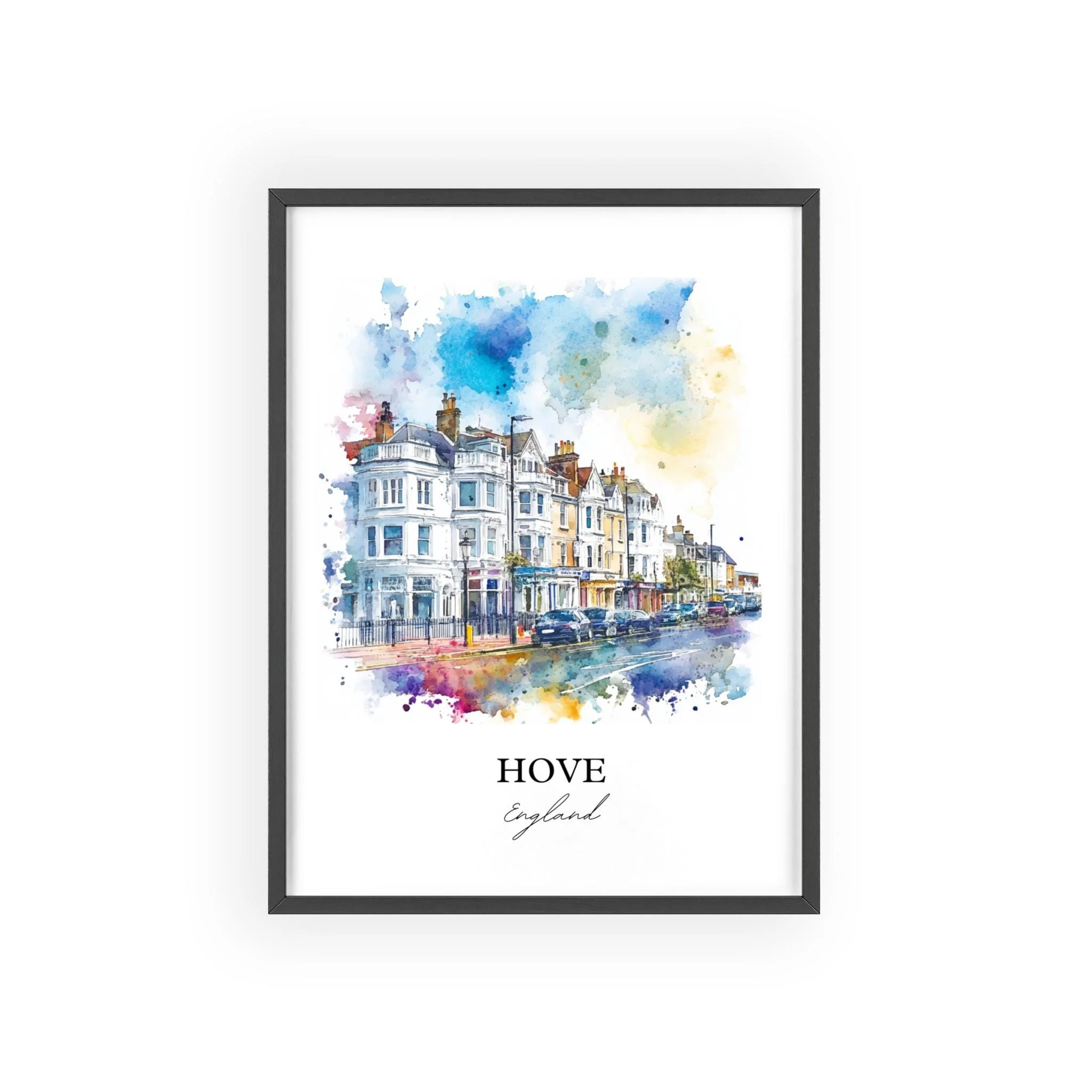 Hove, England – Watercolor Art Print - Image 7