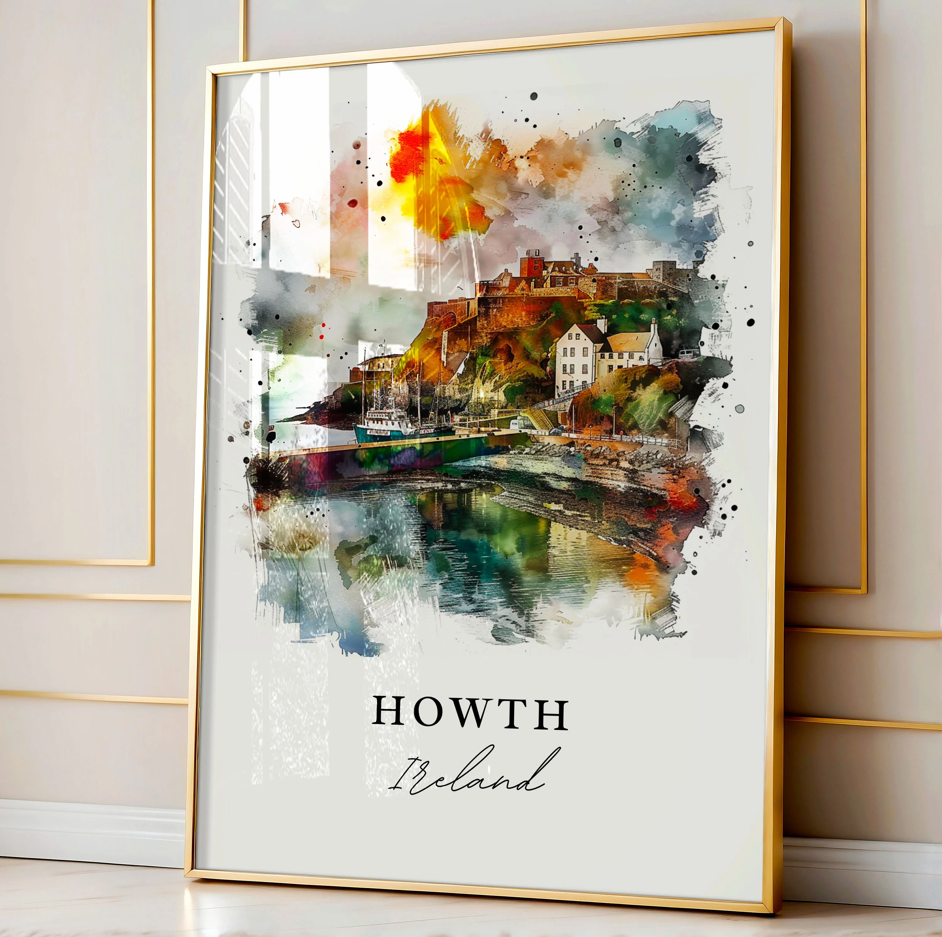 Howth, Ireland – Watercolor Art Print - Image 4