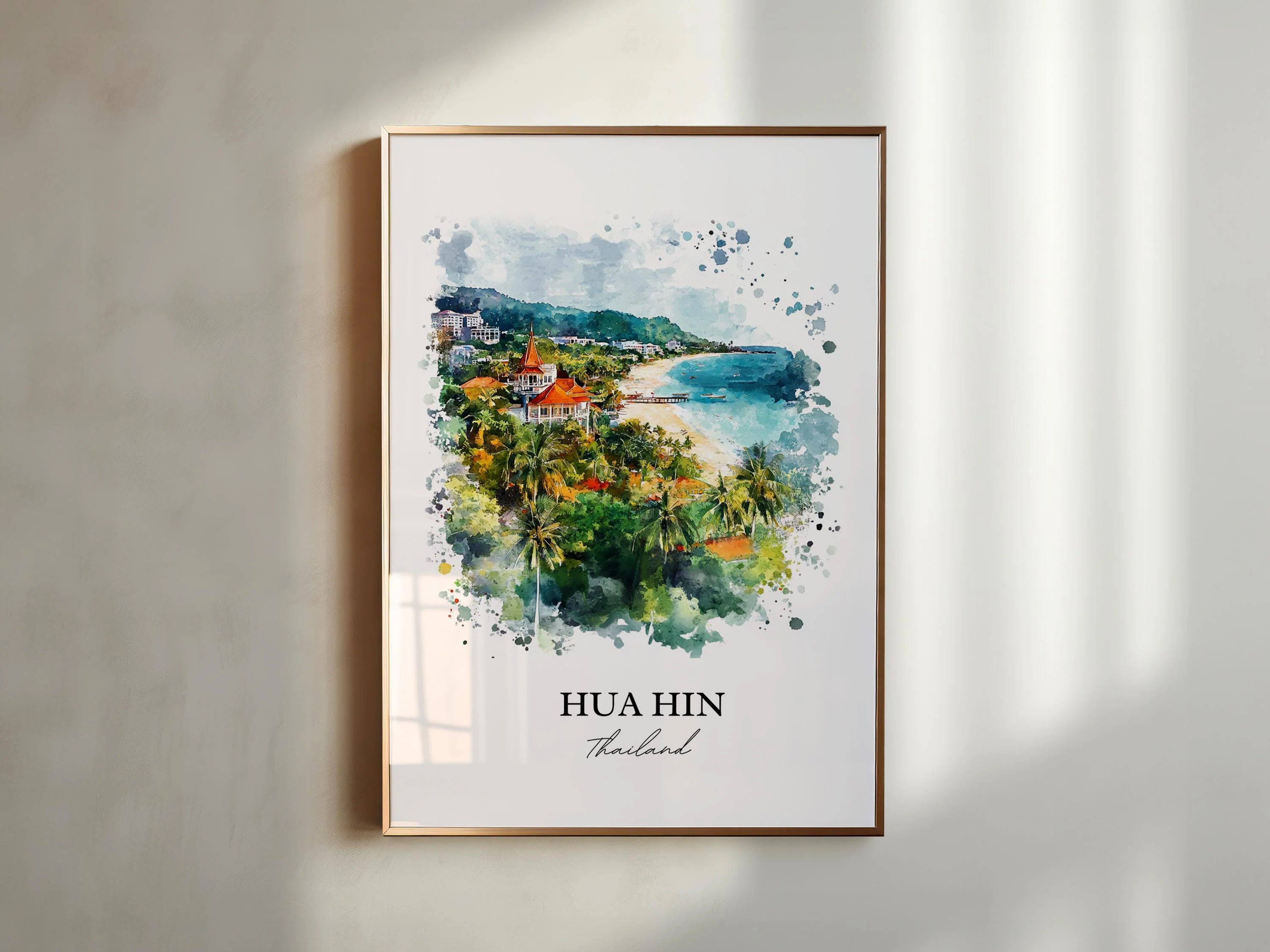 Hua Hin, Thailand – Watercolor Art Print - Image 3