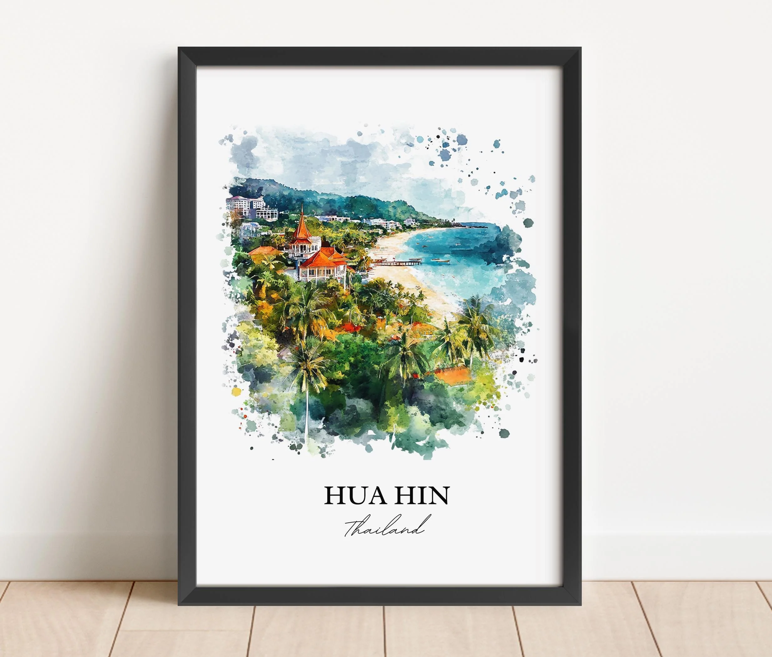 Hua Hin, Thailand – Watercolor Art Print - Image 4