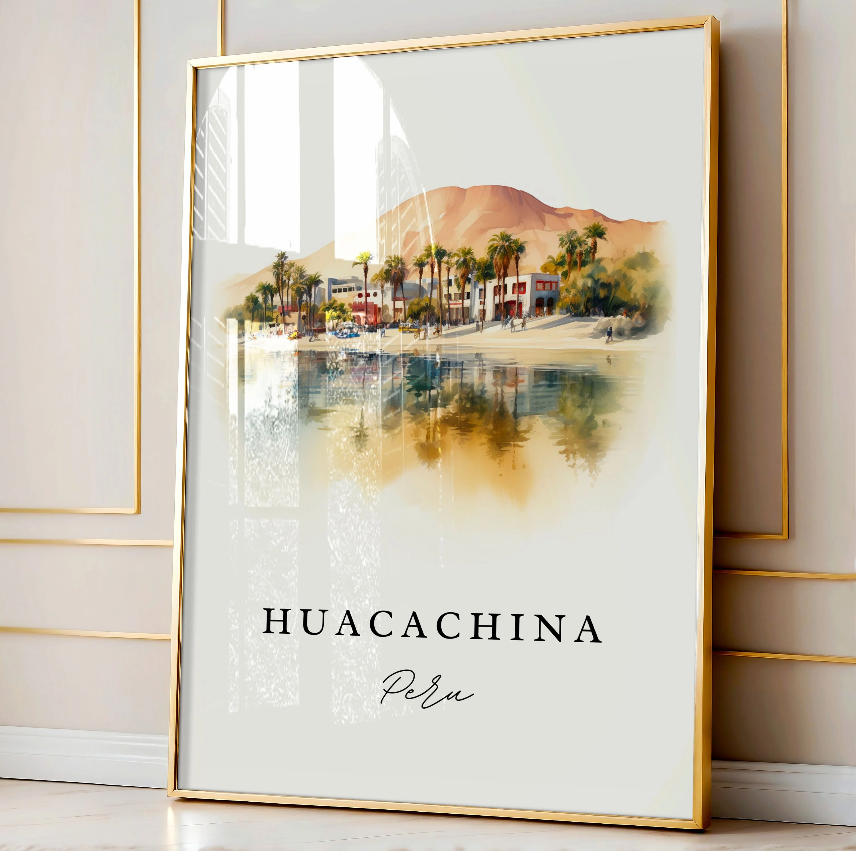 Huacachina, Peru – Watercolor Art Print - Image 4