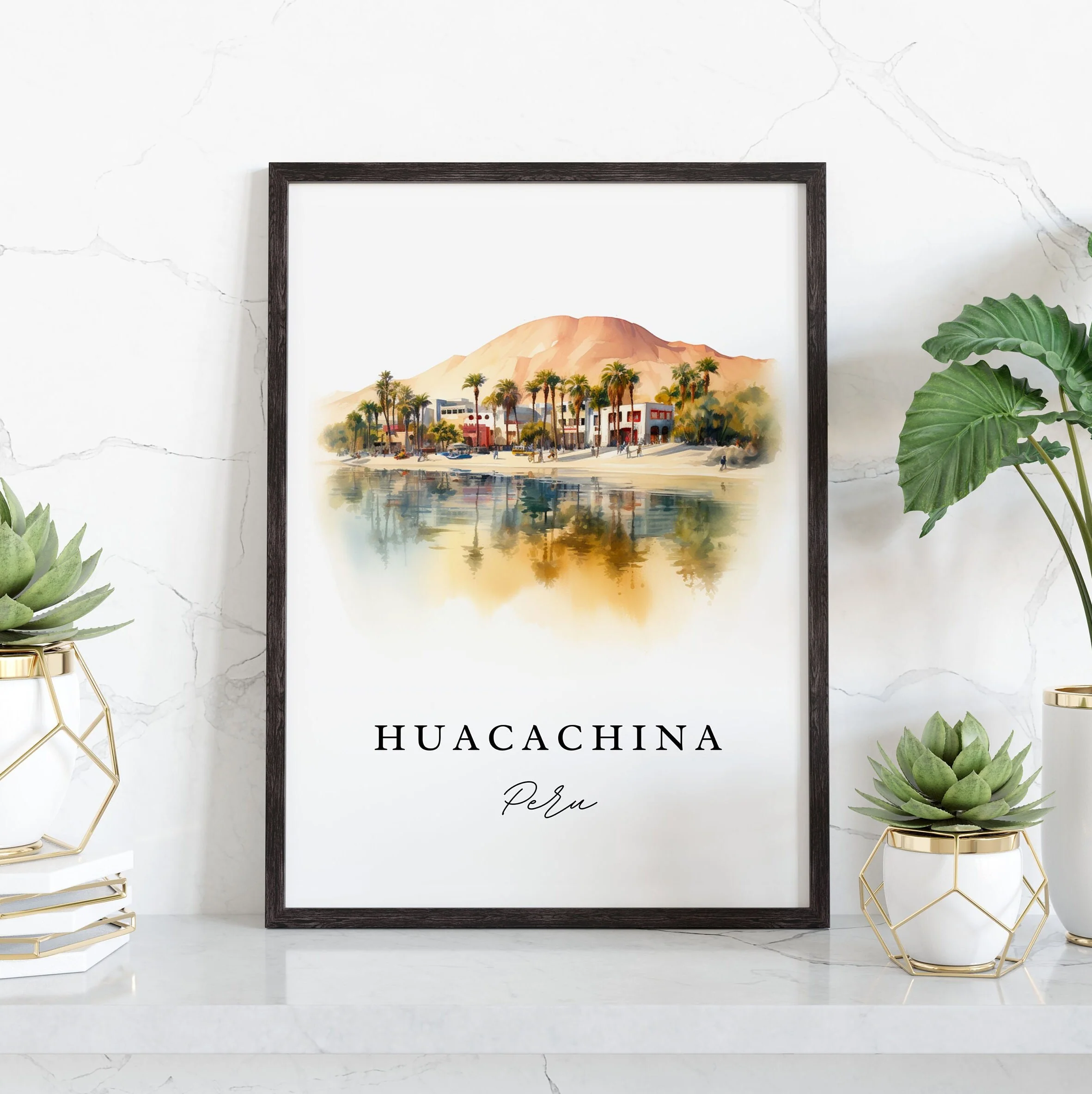Huacachina, Peru – Watercolor Art Print - Image 5