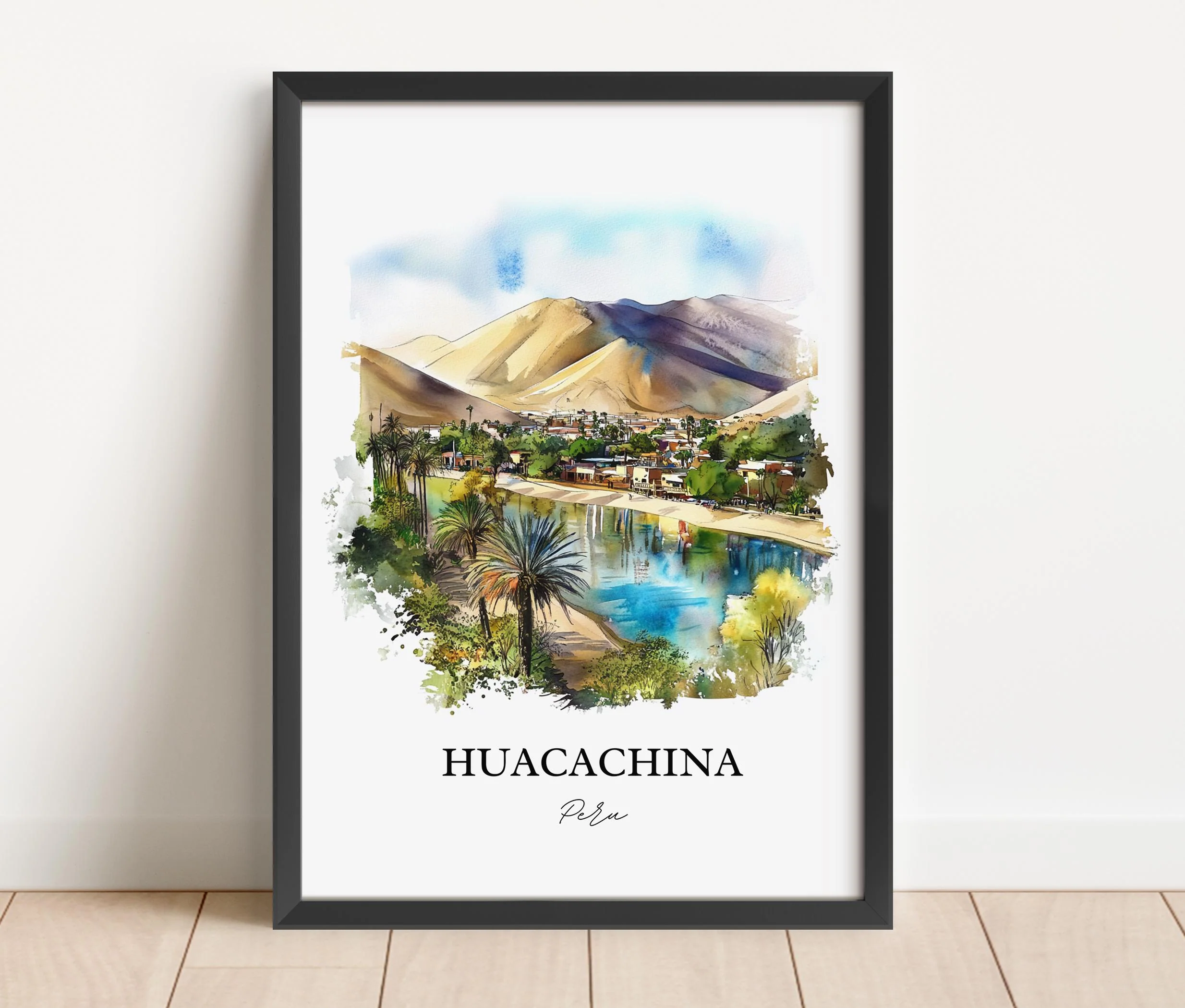 Huacachina, Peru – Watercolor Art Print - Image 4
