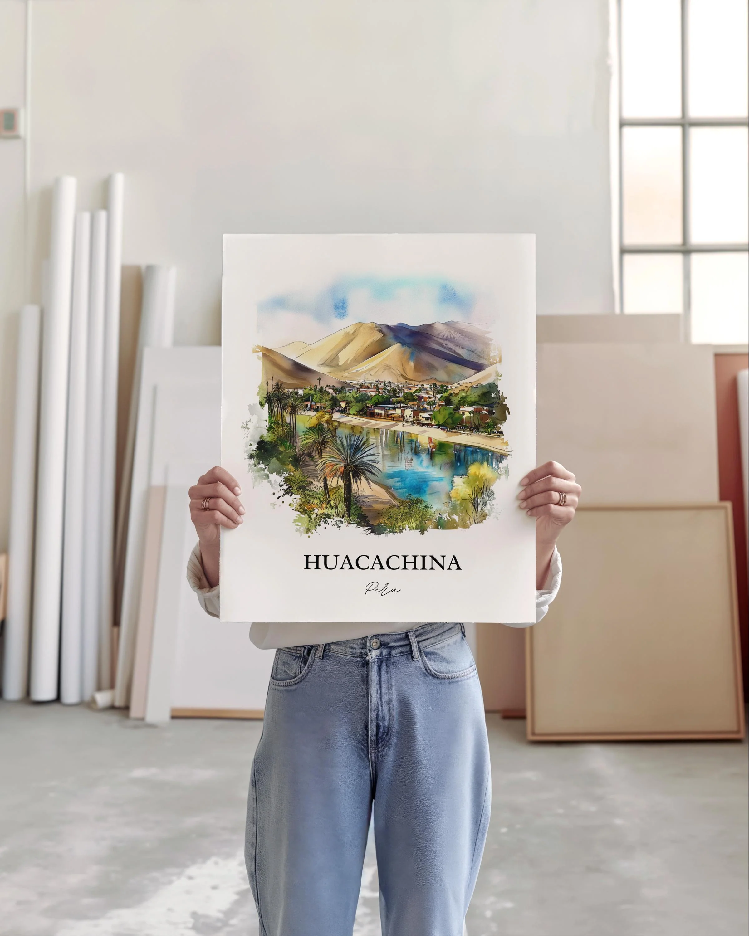 Huacachina, Peru – Watercolor Art Print - Image 5
