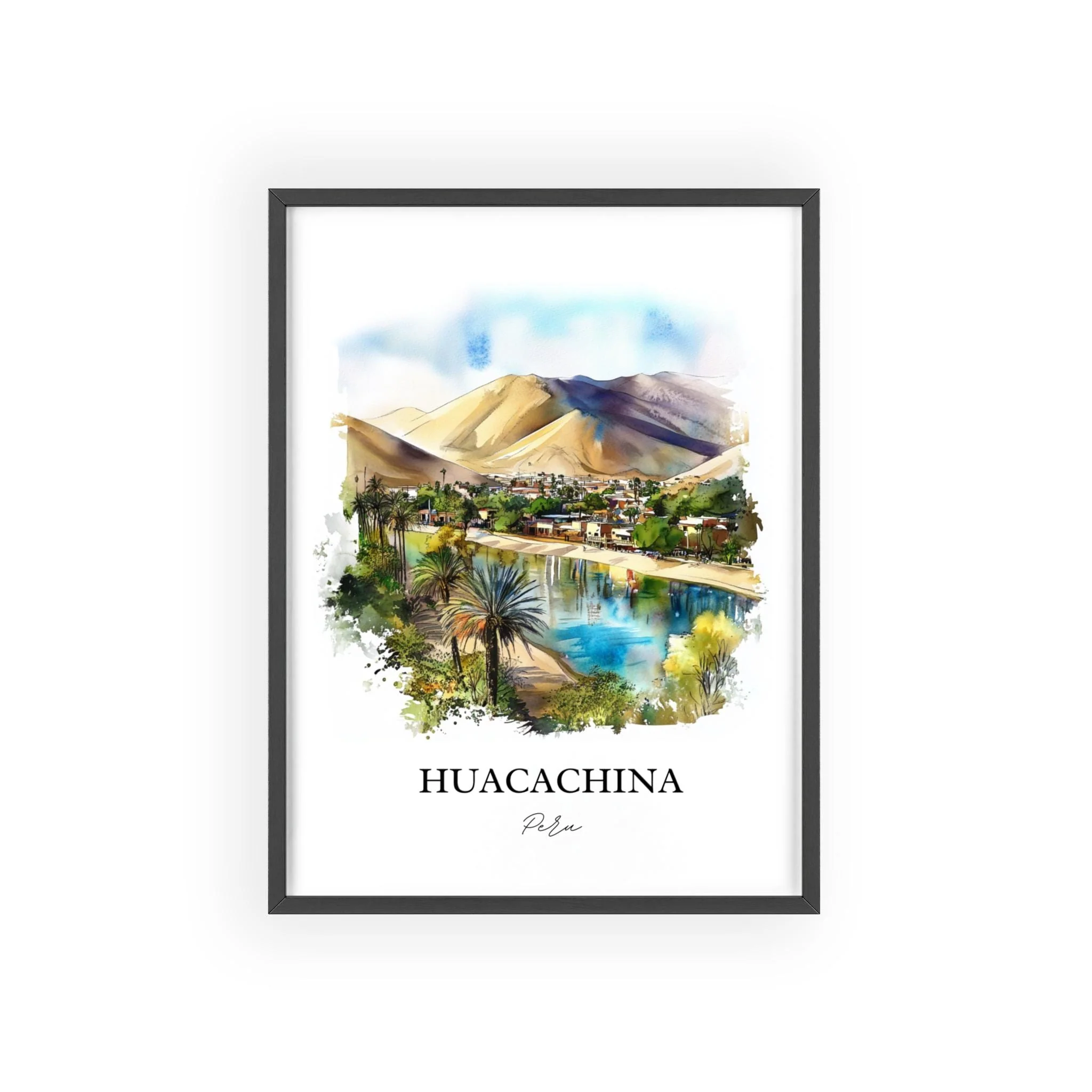 Huacachina, Peru – Watercolor Art Print - Image 7