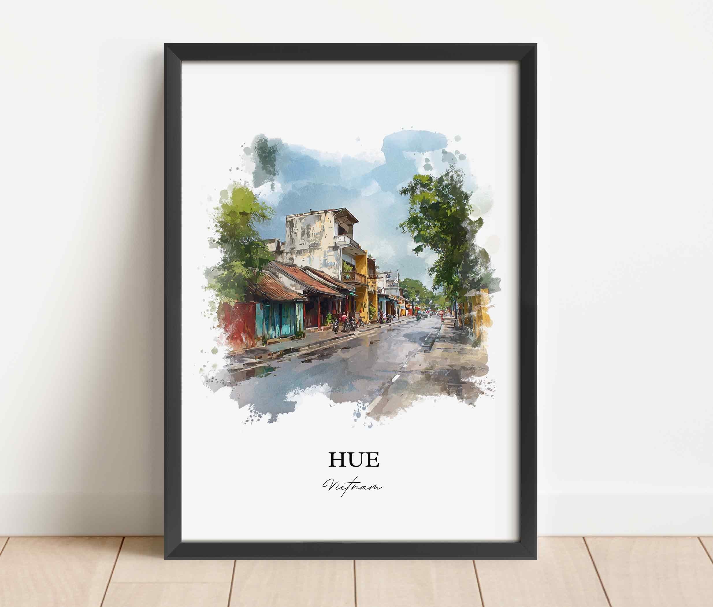 Hue, Vietnam – Watercolor Art Print - Image 8