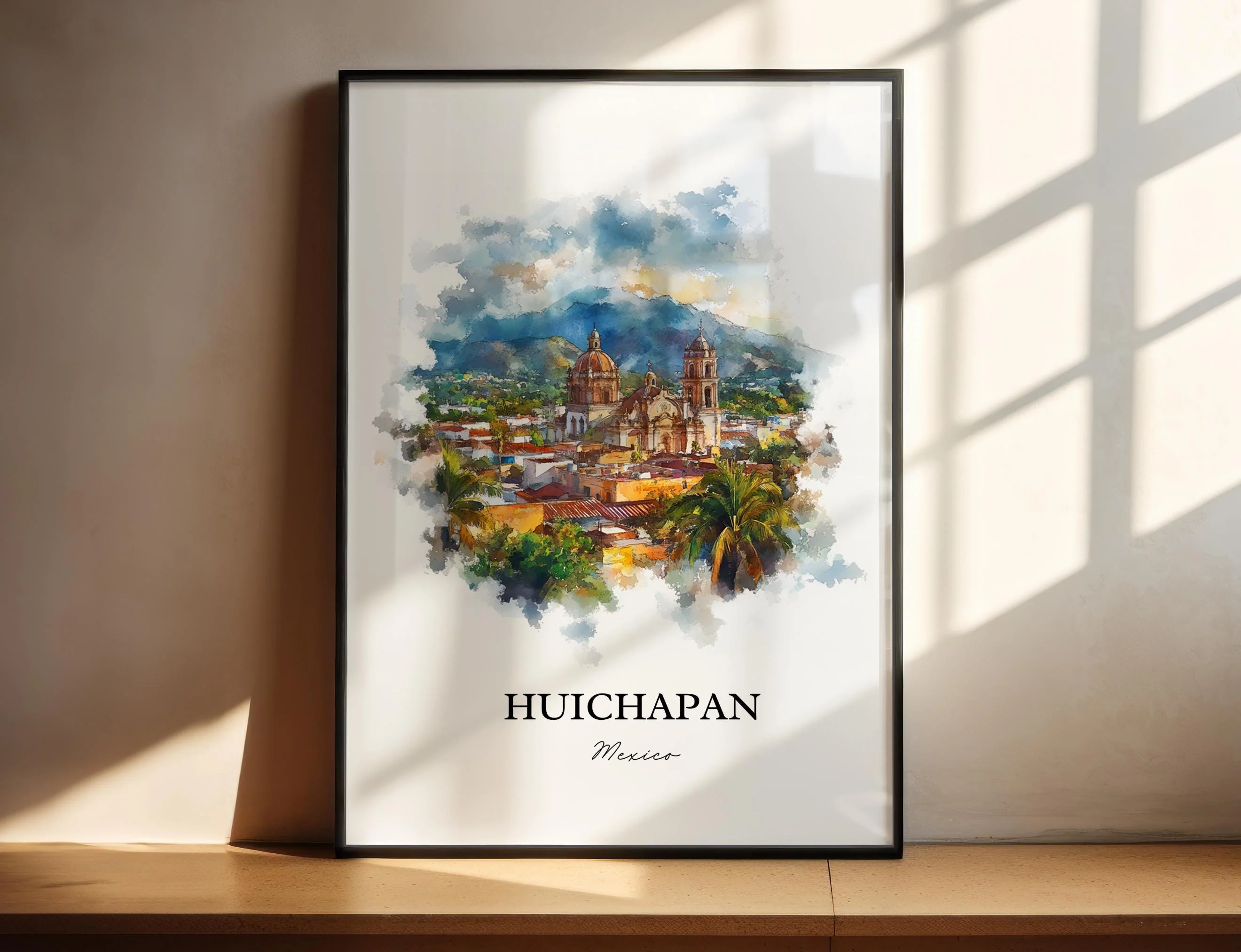 Huichapan, Mexico – Watercolor Art Print