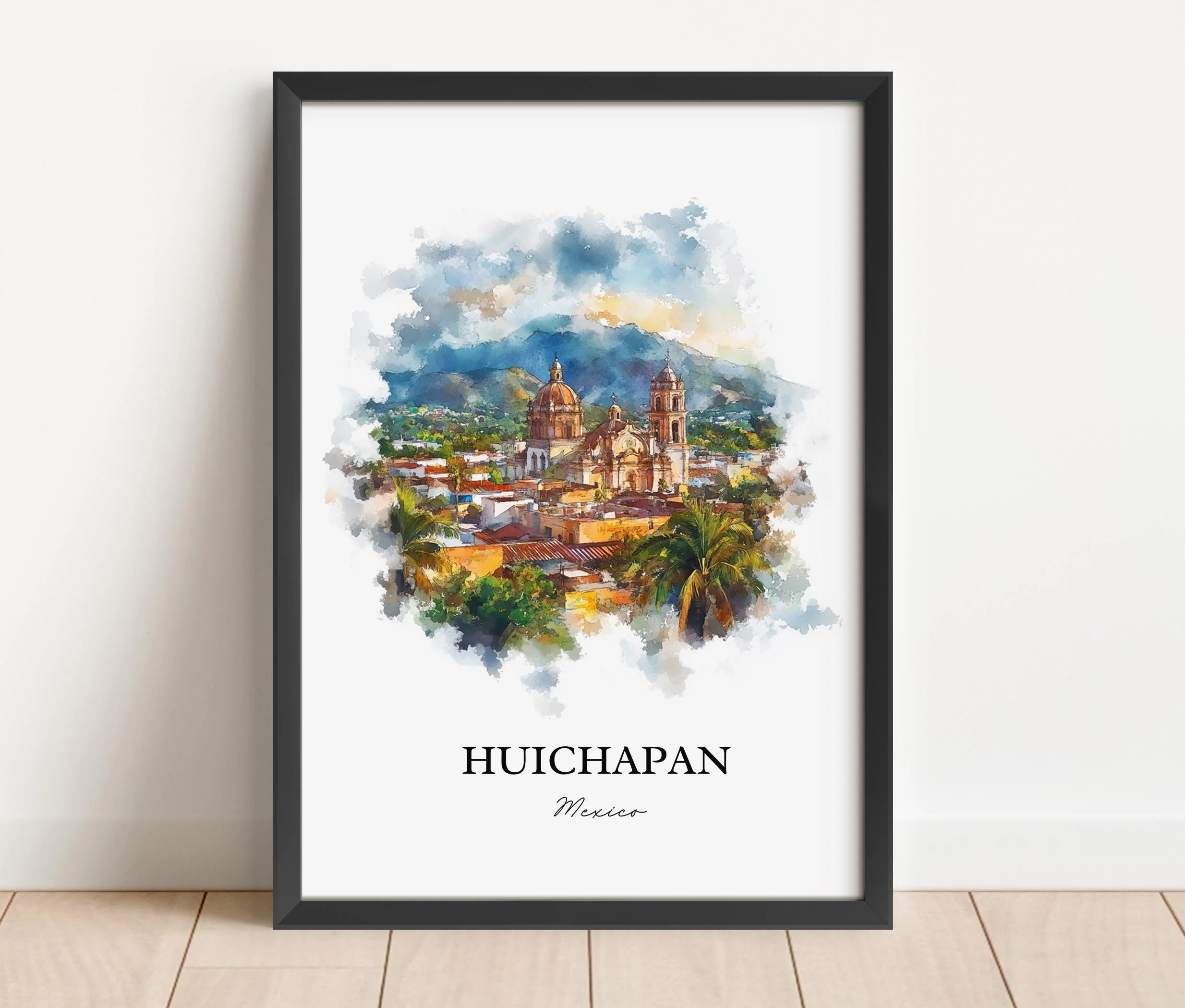 Huichapan, Mexico – Watercolor Art Print - Image 6