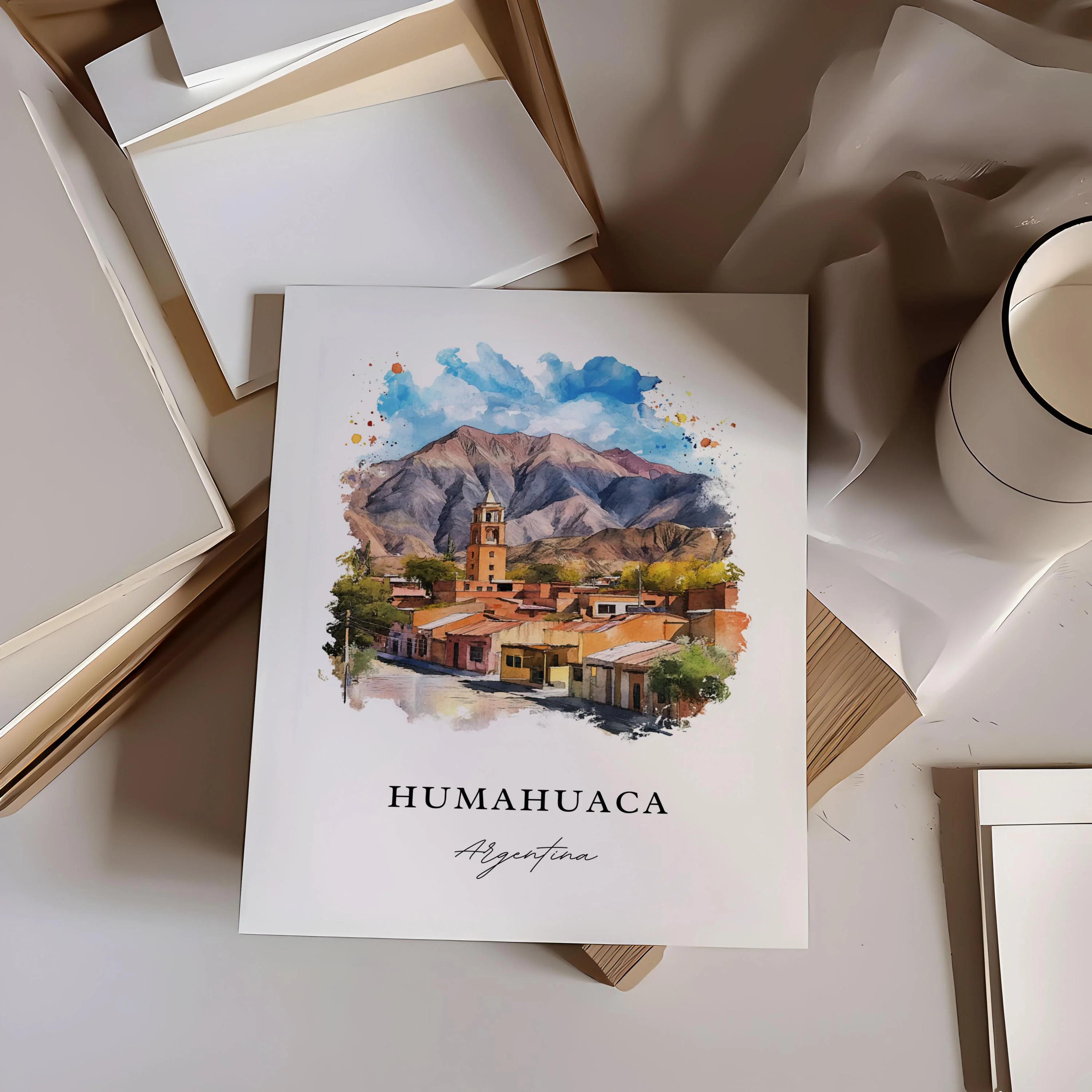 Humahuaca, Argentina – Watercolor Art Print - Image 2