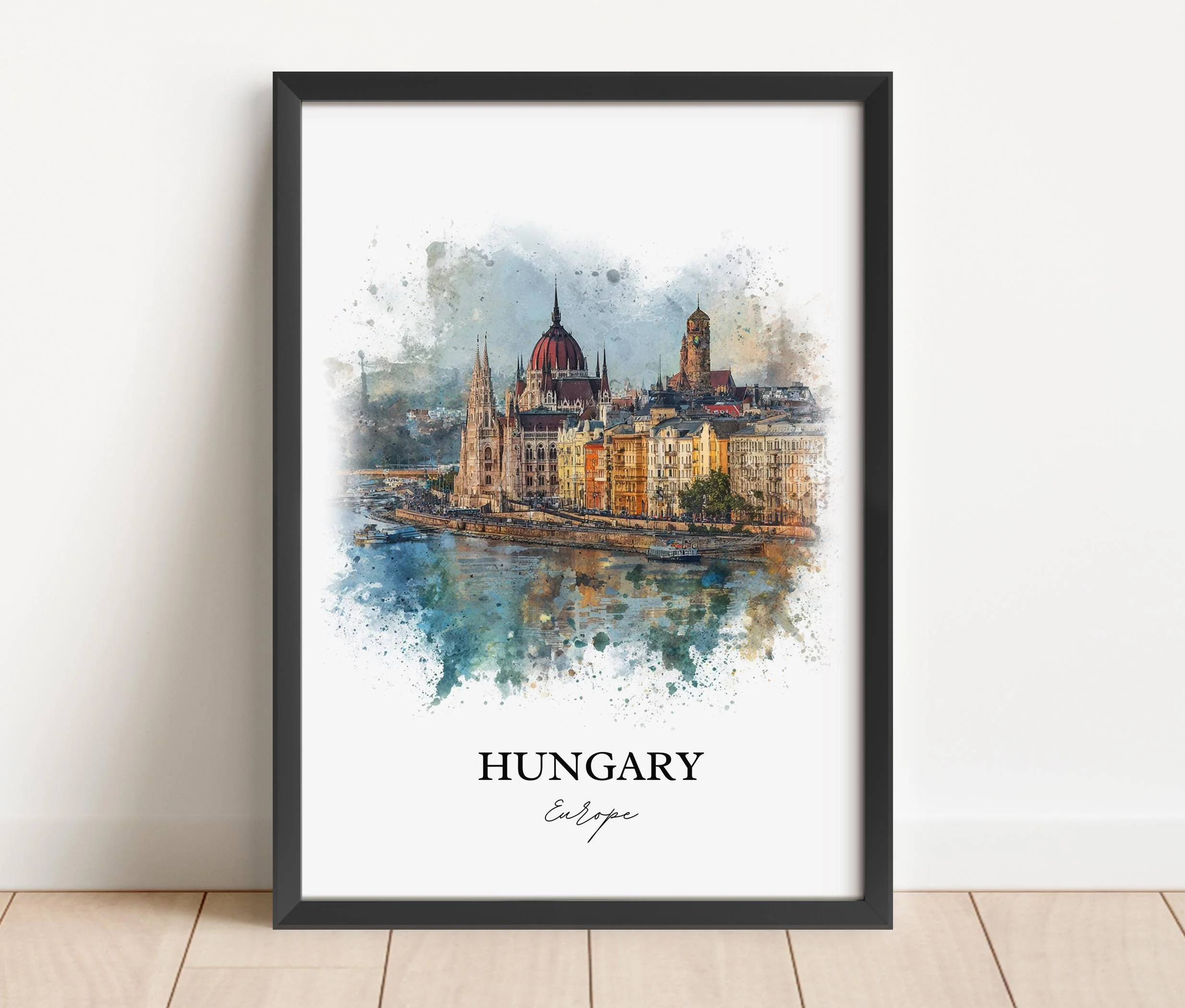 Hungary – Watercolor Art Print - Image 6