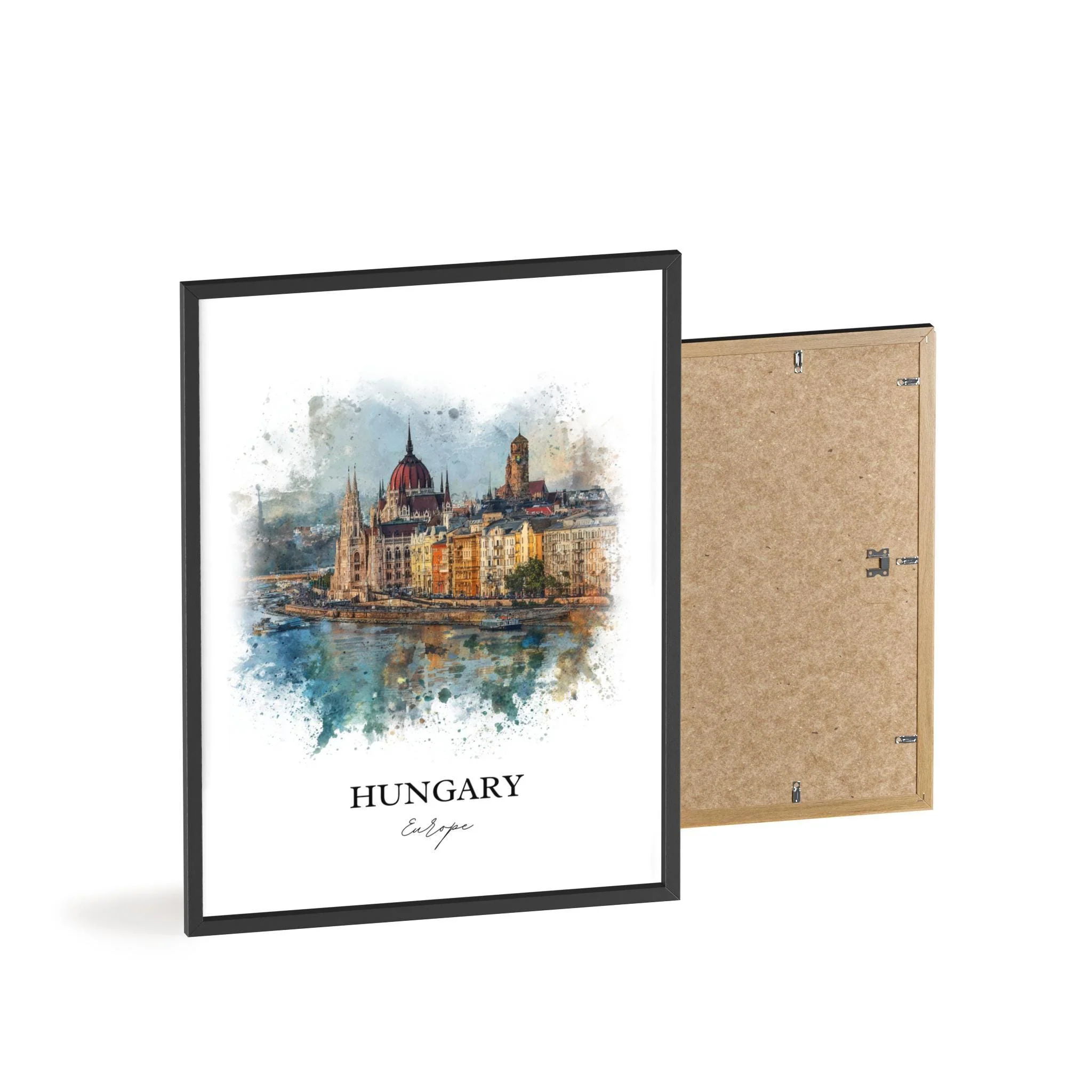 Hungary – Watercolor Art Print - Image 8