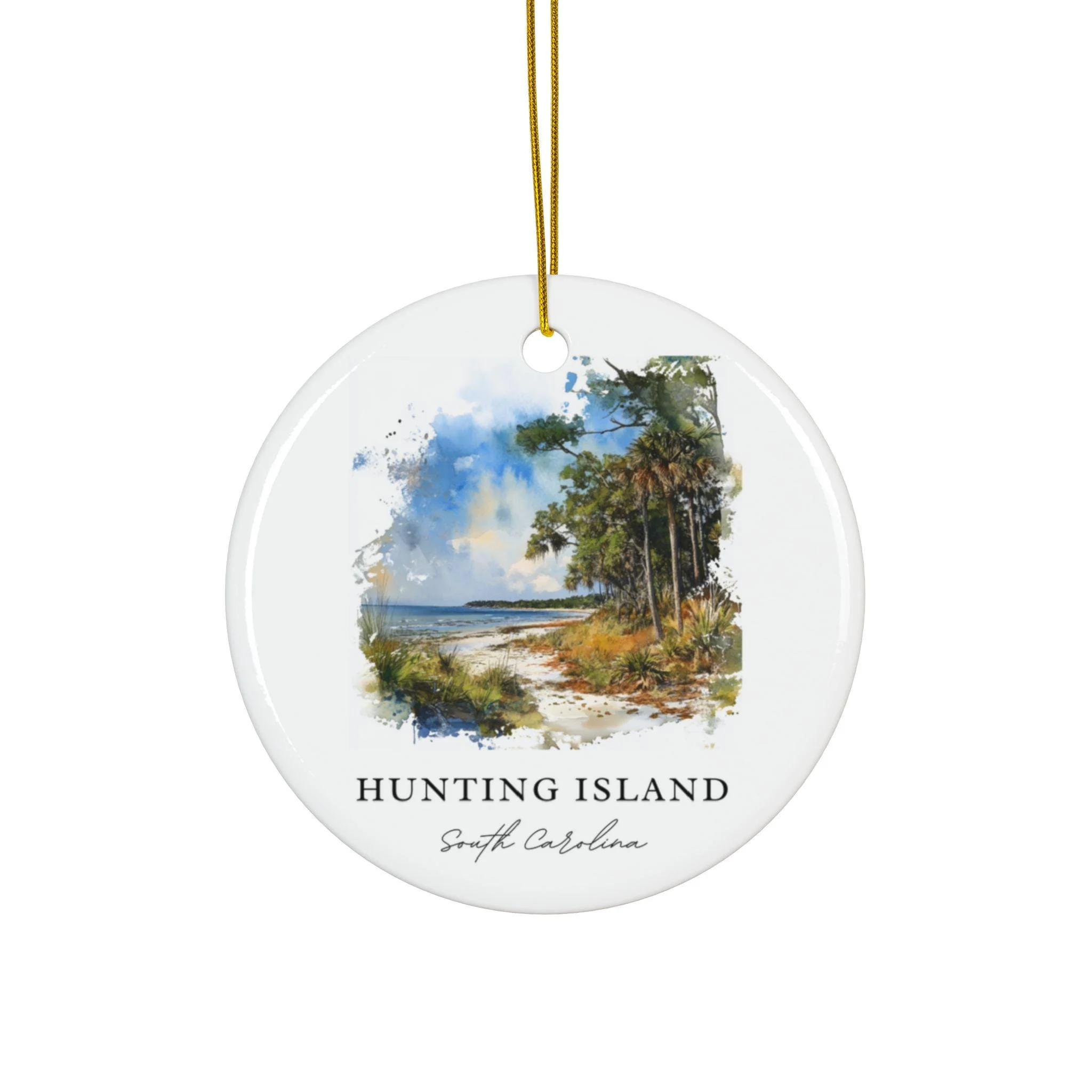 Hunting Island SC Ornament: Unique South Carolina Souvenir, South Carolina Xmas Decor, and Authentic Hunting Island Gift