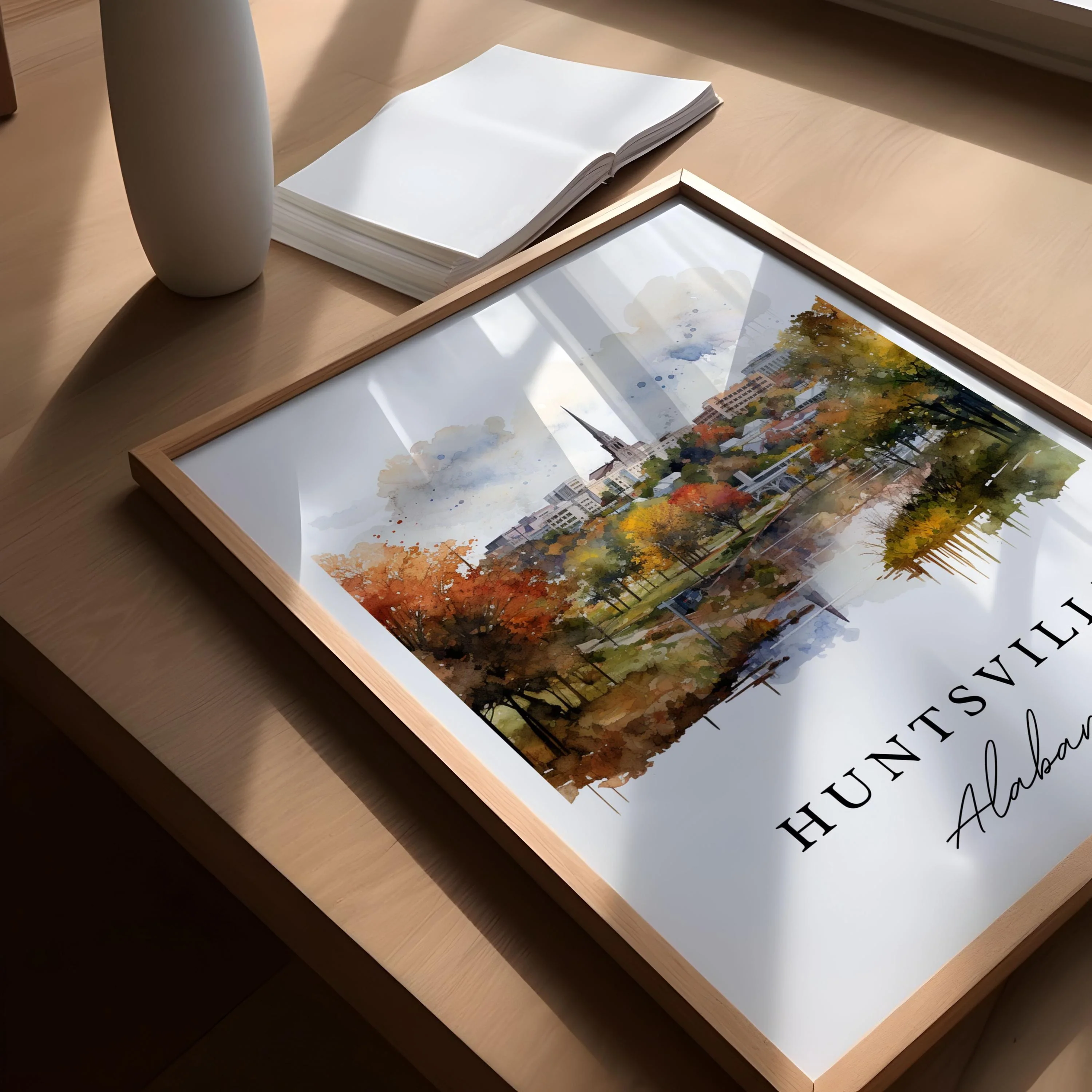 Huntsville, Alabama – Watercolor Art Print - Image 4