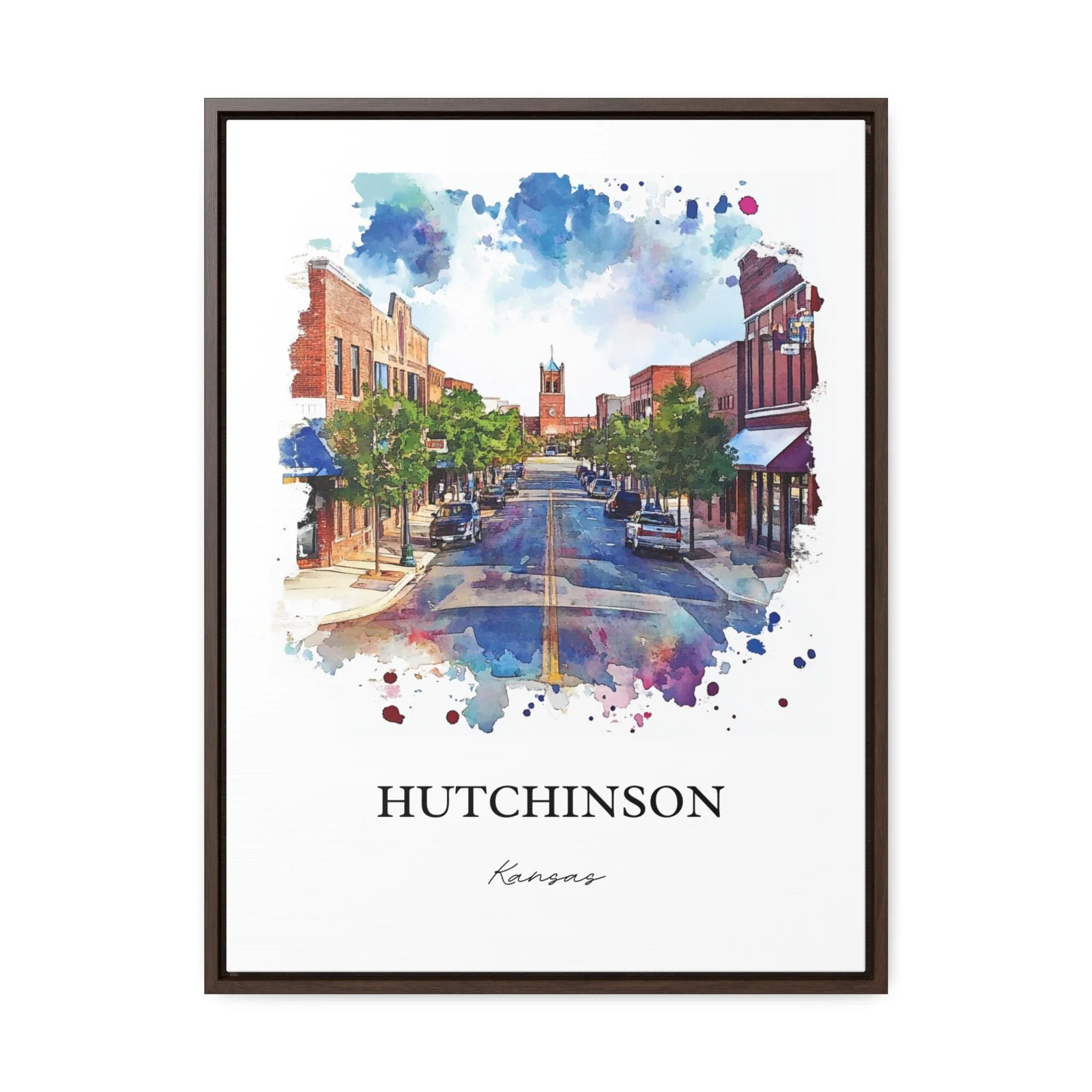 Hutchinson, Kansas, USA – Watercolor Art Print - Image 7