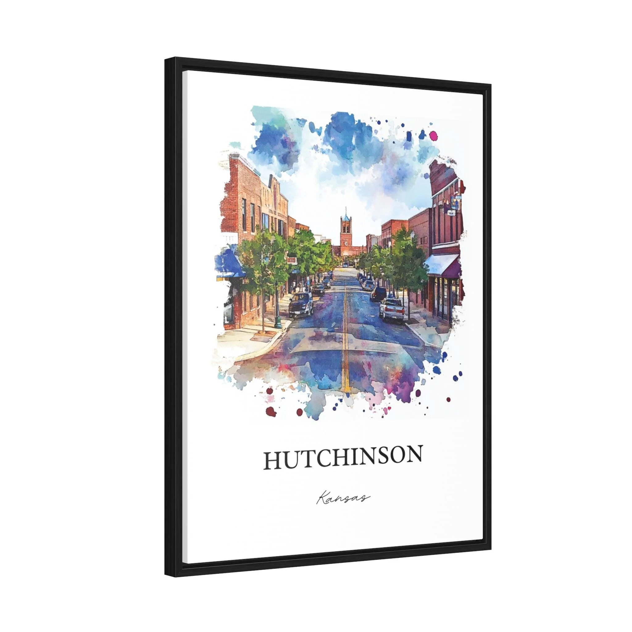Hutchinson, Kansas, USA – Watercolor Art Print - Image 8
