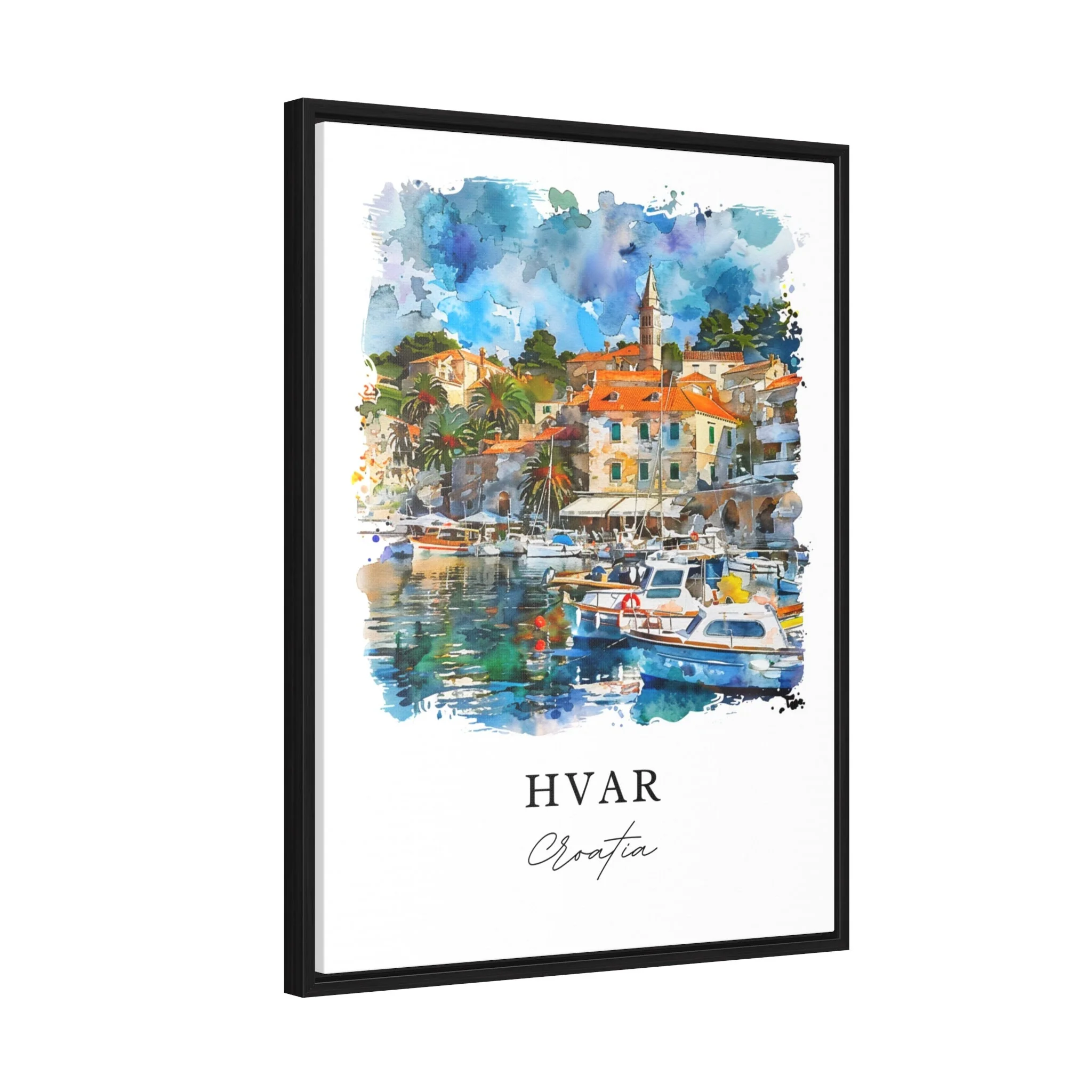 Hvar, Croatia – Watercolor Art Print - Image 6