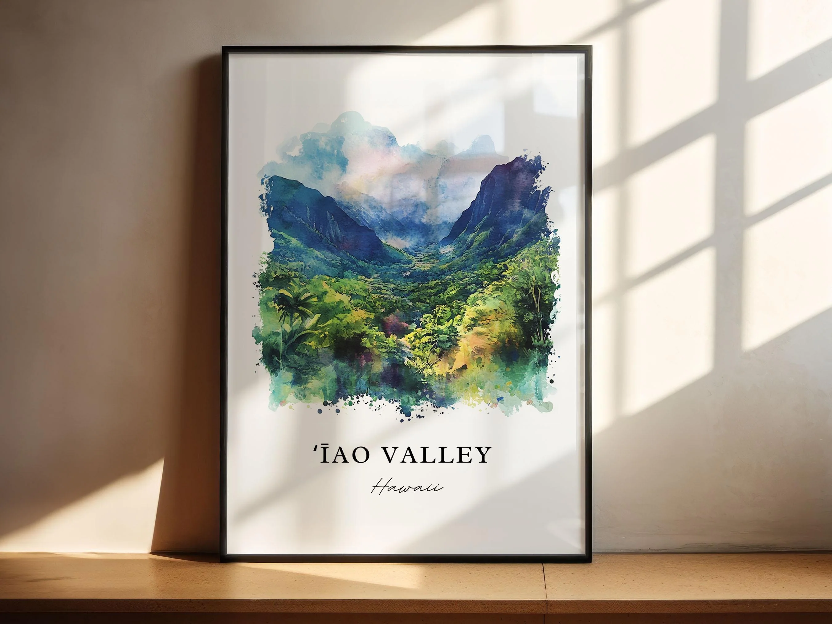 Iao Valley, Maui, USA – Watercolor Art Print - Image 4