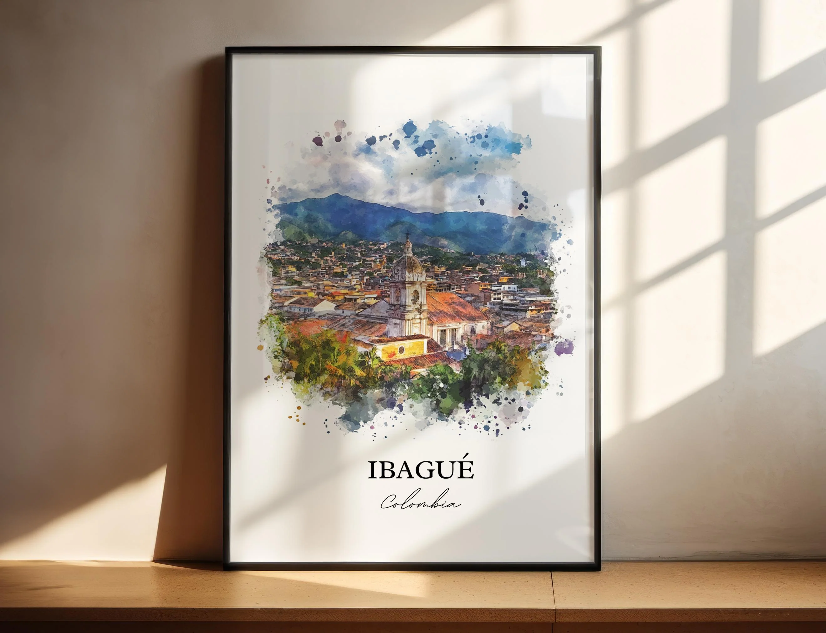 Ibagué, Colombia – Watercolor Art Print
