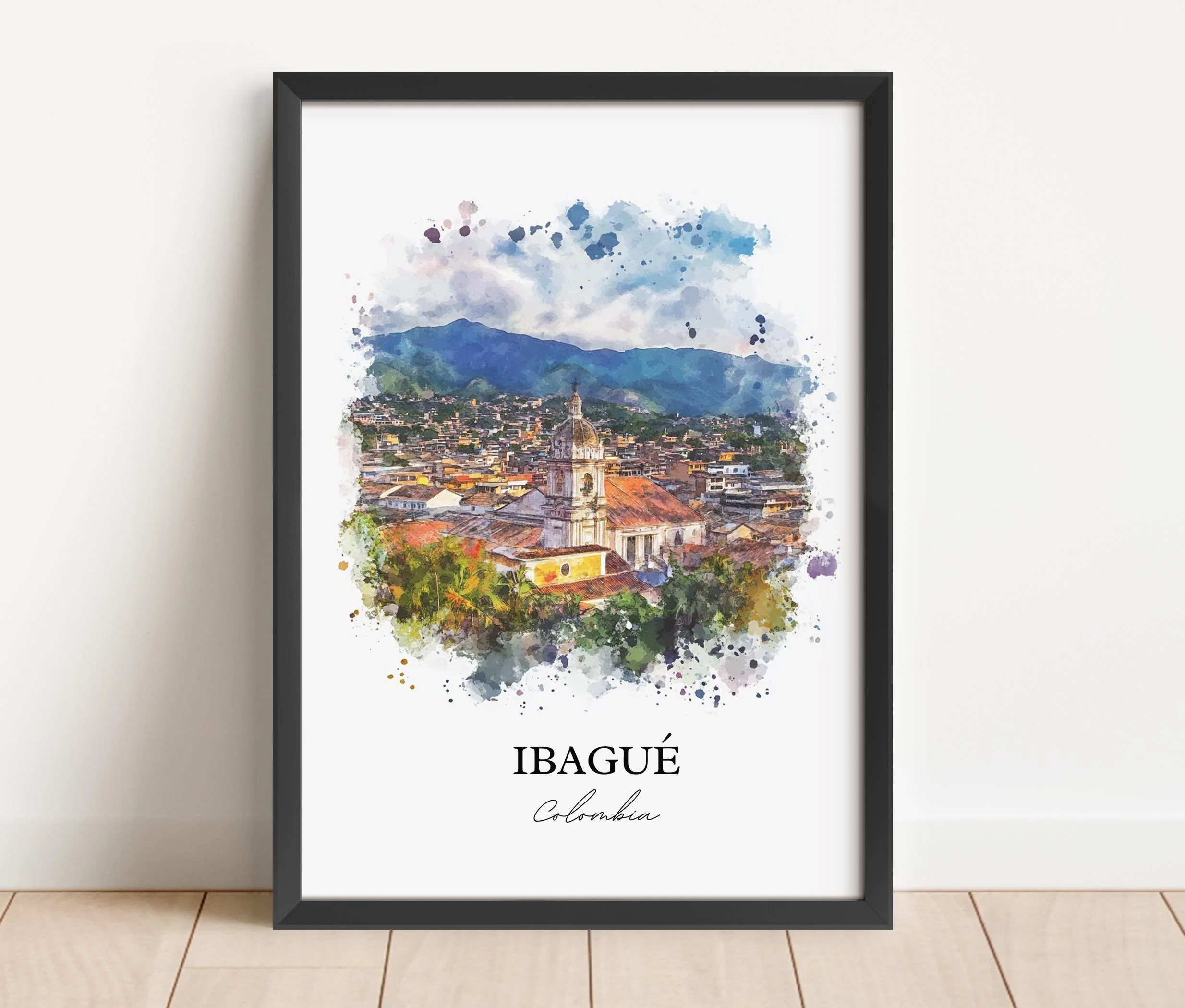 Ibagué, Colombia – Watercolor Art Print - Image 3