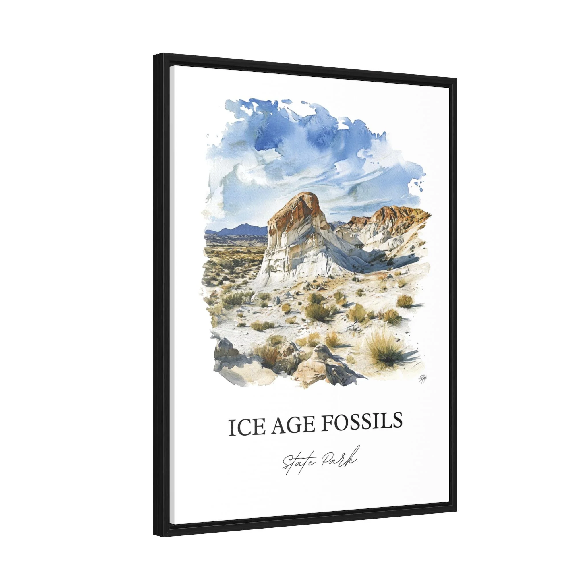 Ice Age Fossils Park, Nevada, USA – Watercolor Art Print - Image 8