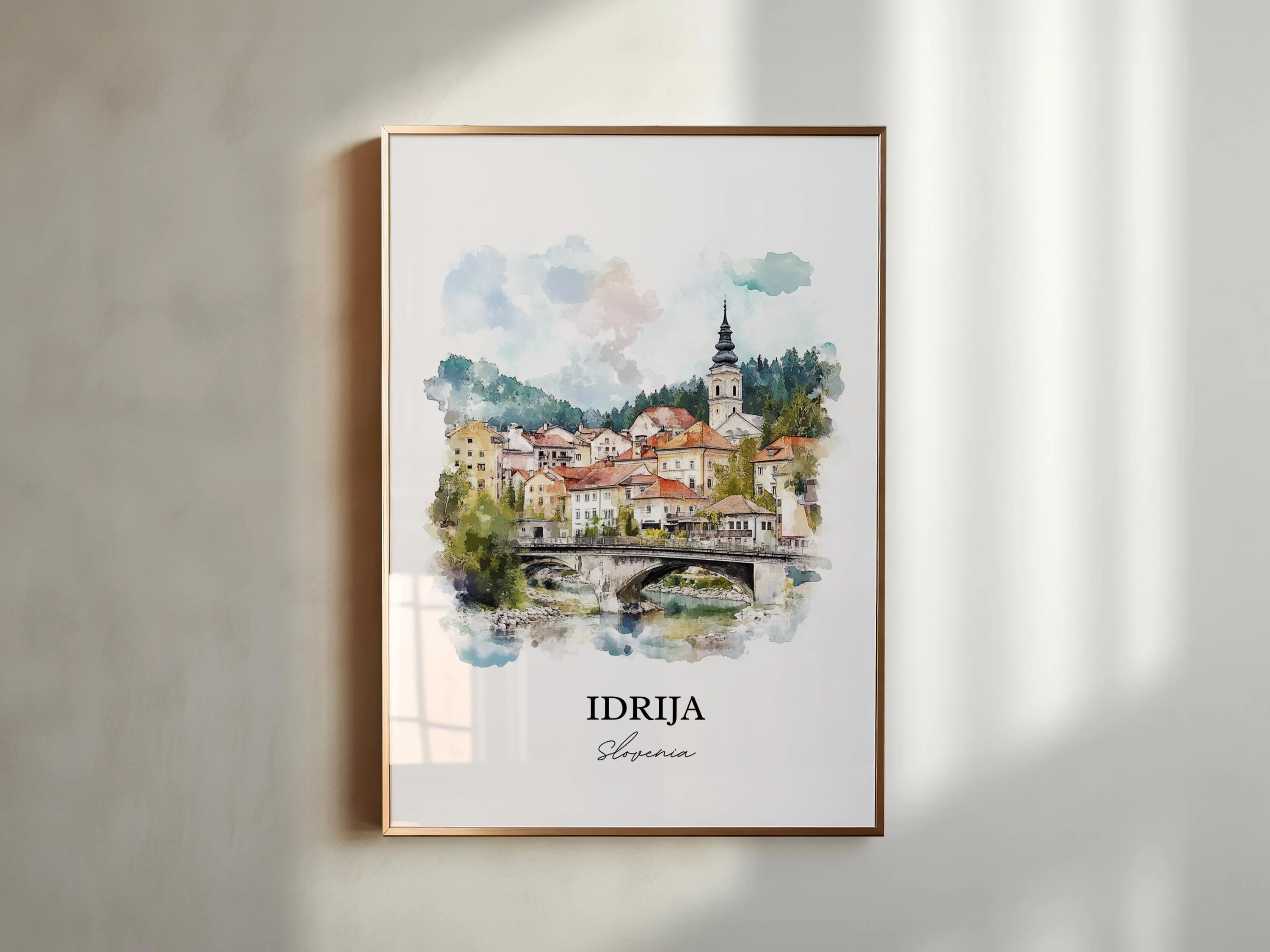 Idrija, Slovenia – Watercolor Art Print - Image 5