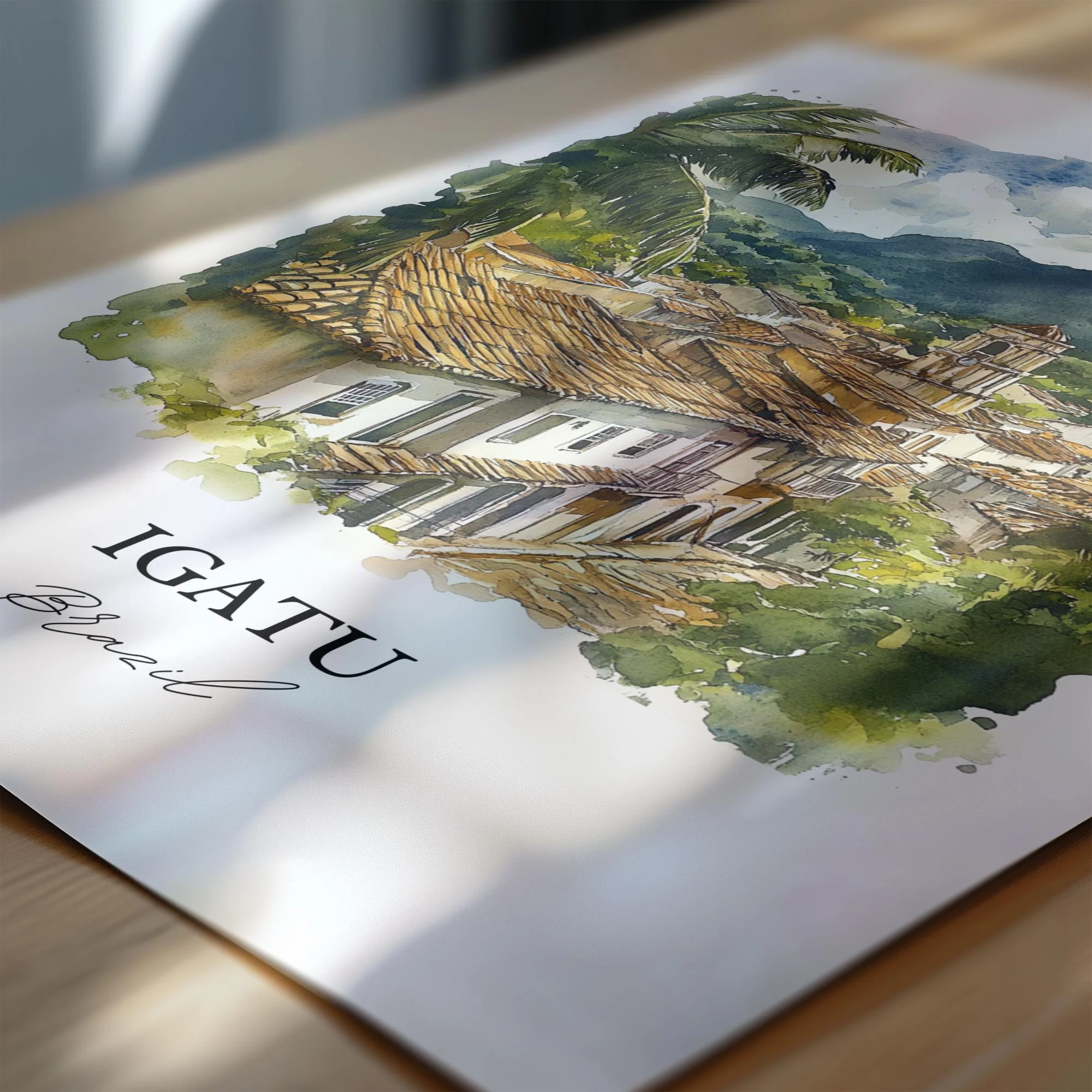 Igatu, Brazil – Watercolor Art Print - Image 2