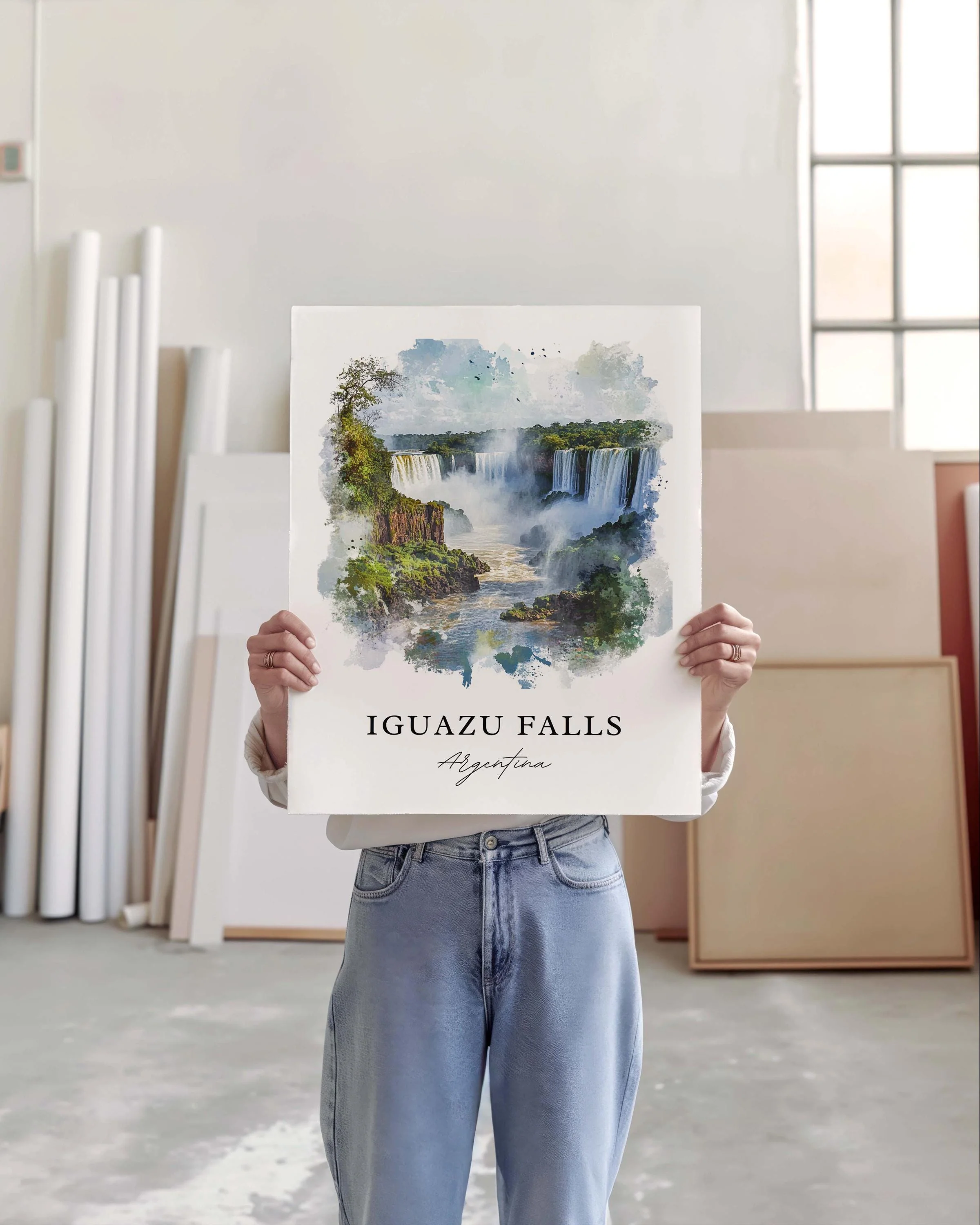 Iguazu Falls, Argentina – Watercolor Art Print - Image 4