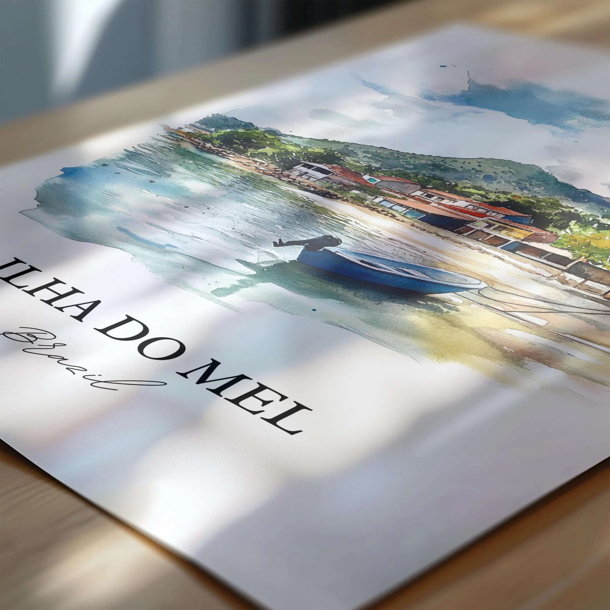 Ilha Do Mel, Brazil – Watercolor Art Print - Image 2