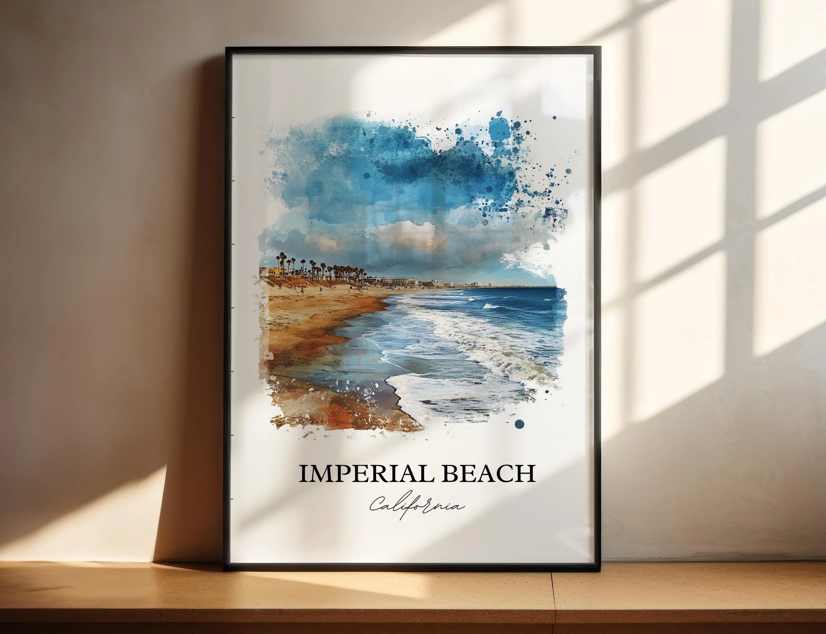 Imperial Beach, USA – Watercolor Art Print
