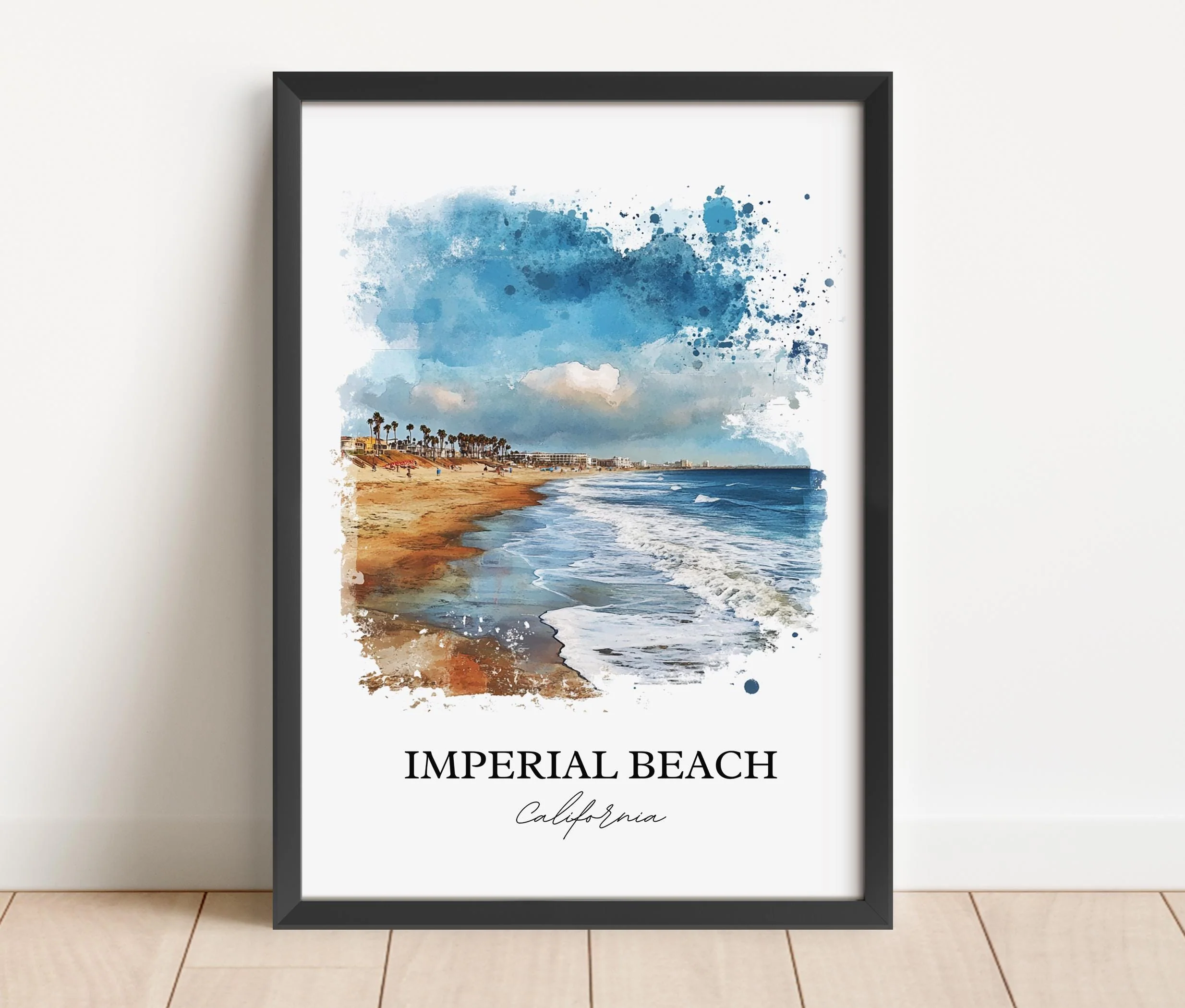 Imperial Beach, USA – Watercolor Art Print - Image 6