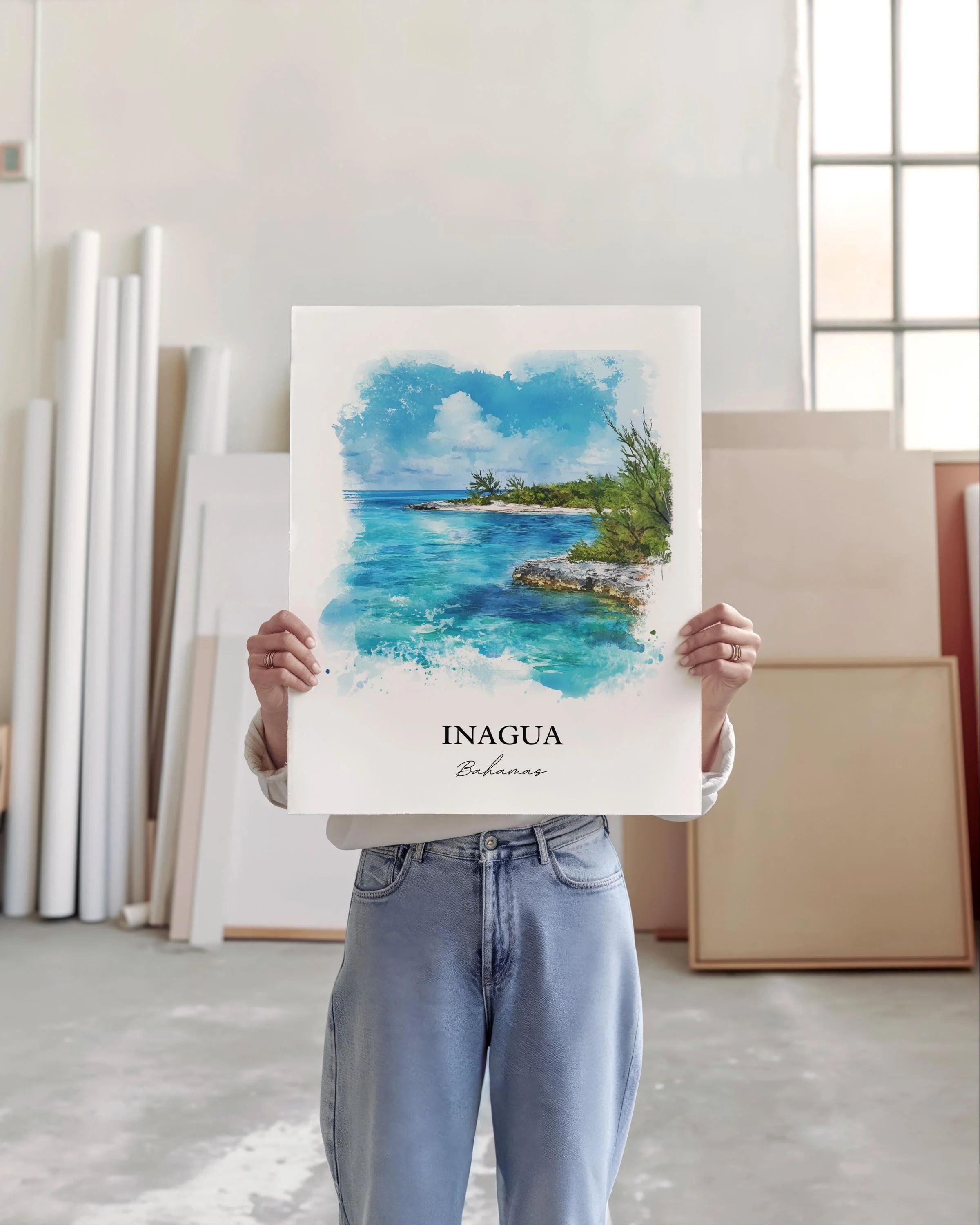 Inagua, Bahamas – Watercolor Art Print - Image 3