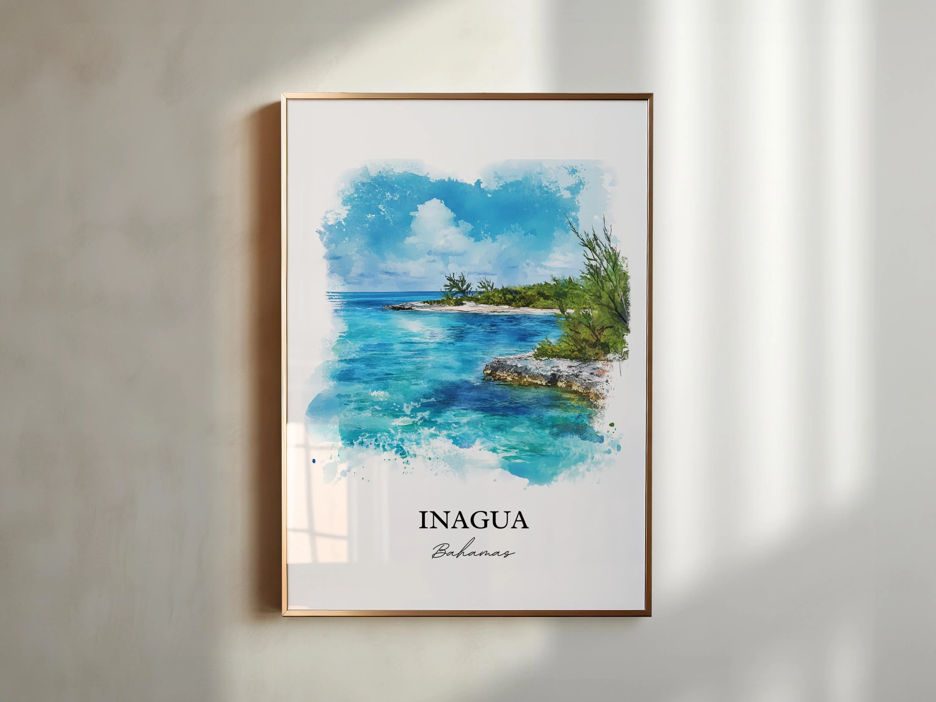 Inagua, Bahamas – Watercolor Art Print - Image 4