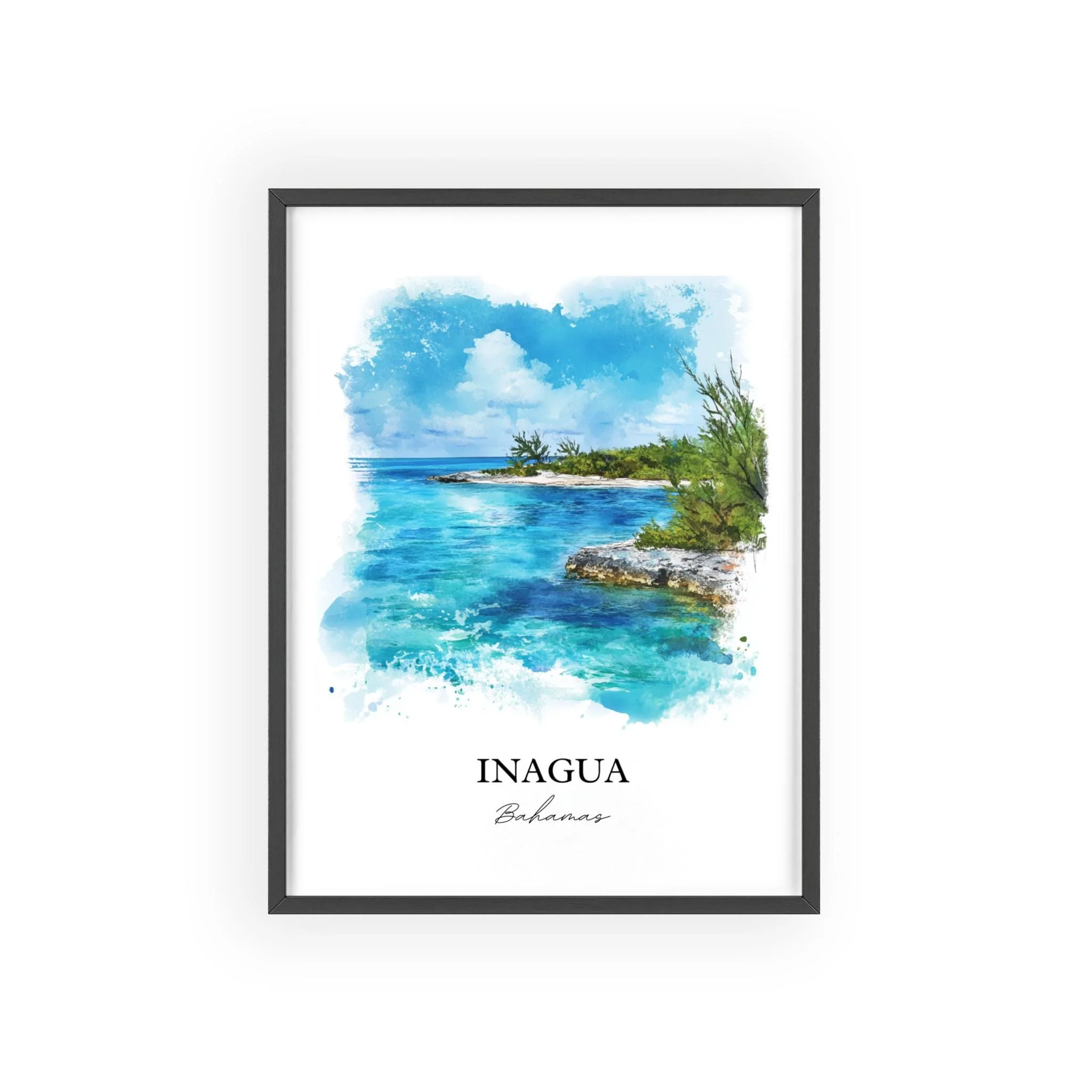 Inagua, Bahamas – Watercolor Art Print - Image 7