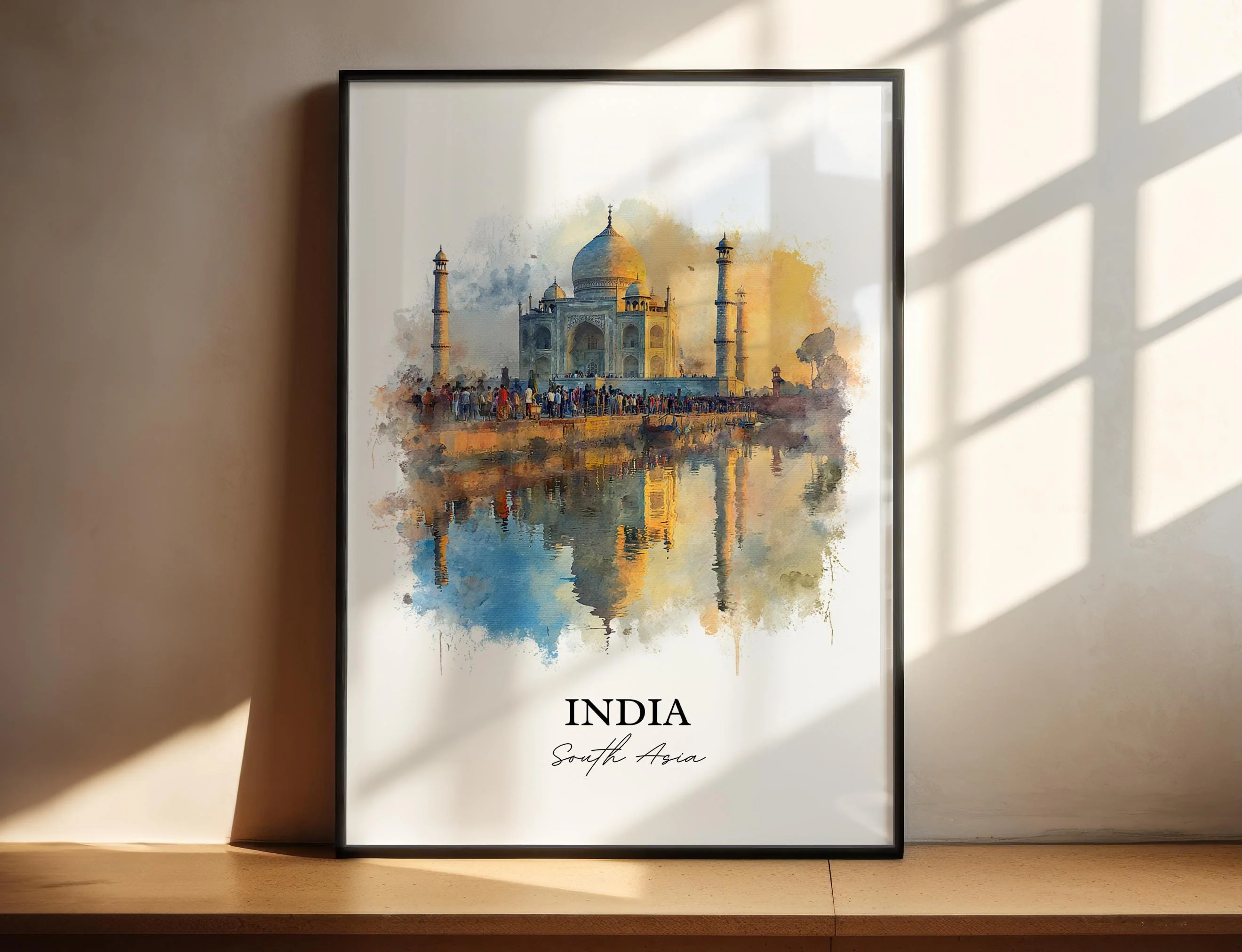 New Delhi, India – Watercolor Art Print