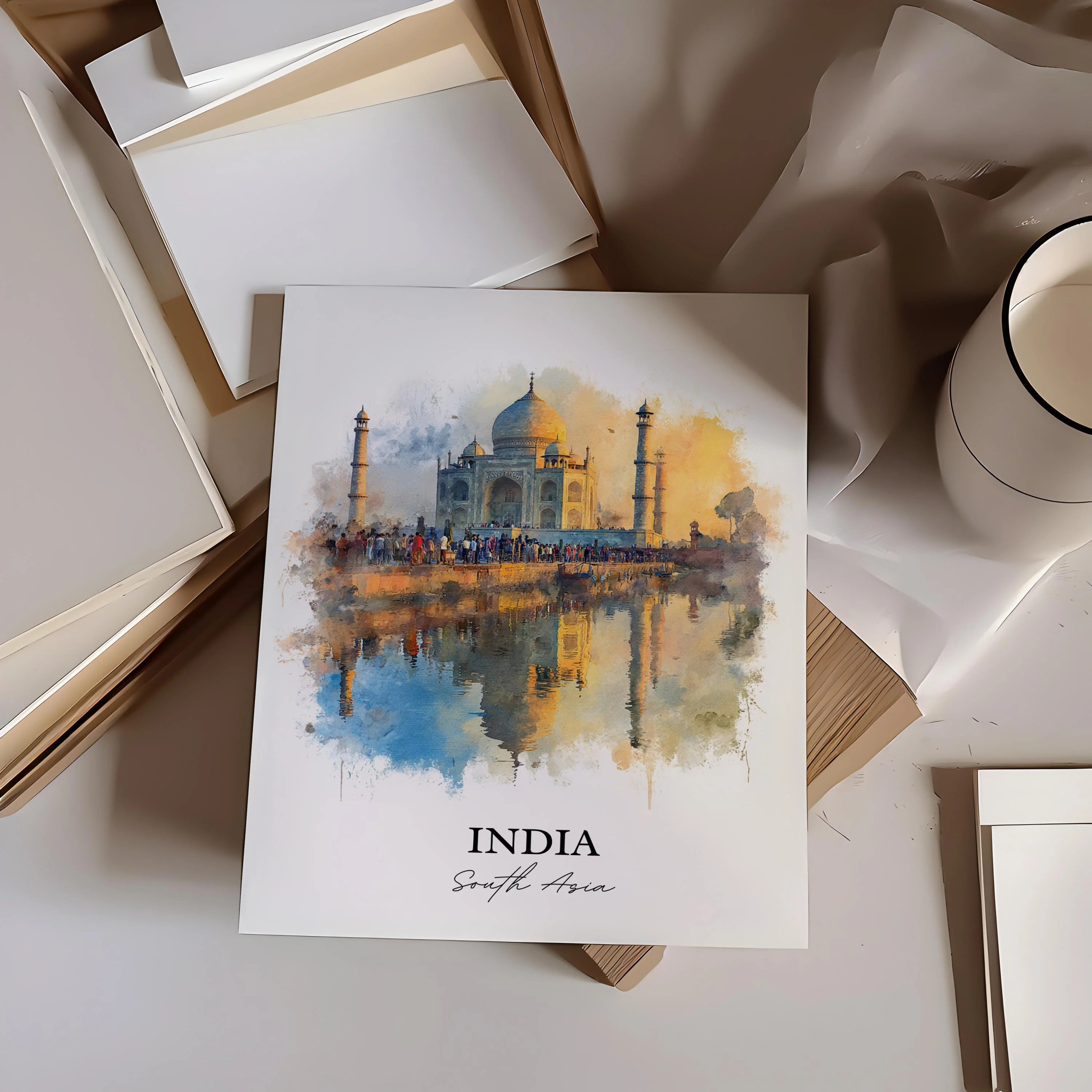 New Delhi, India – Watercolor Art Print - Image 6