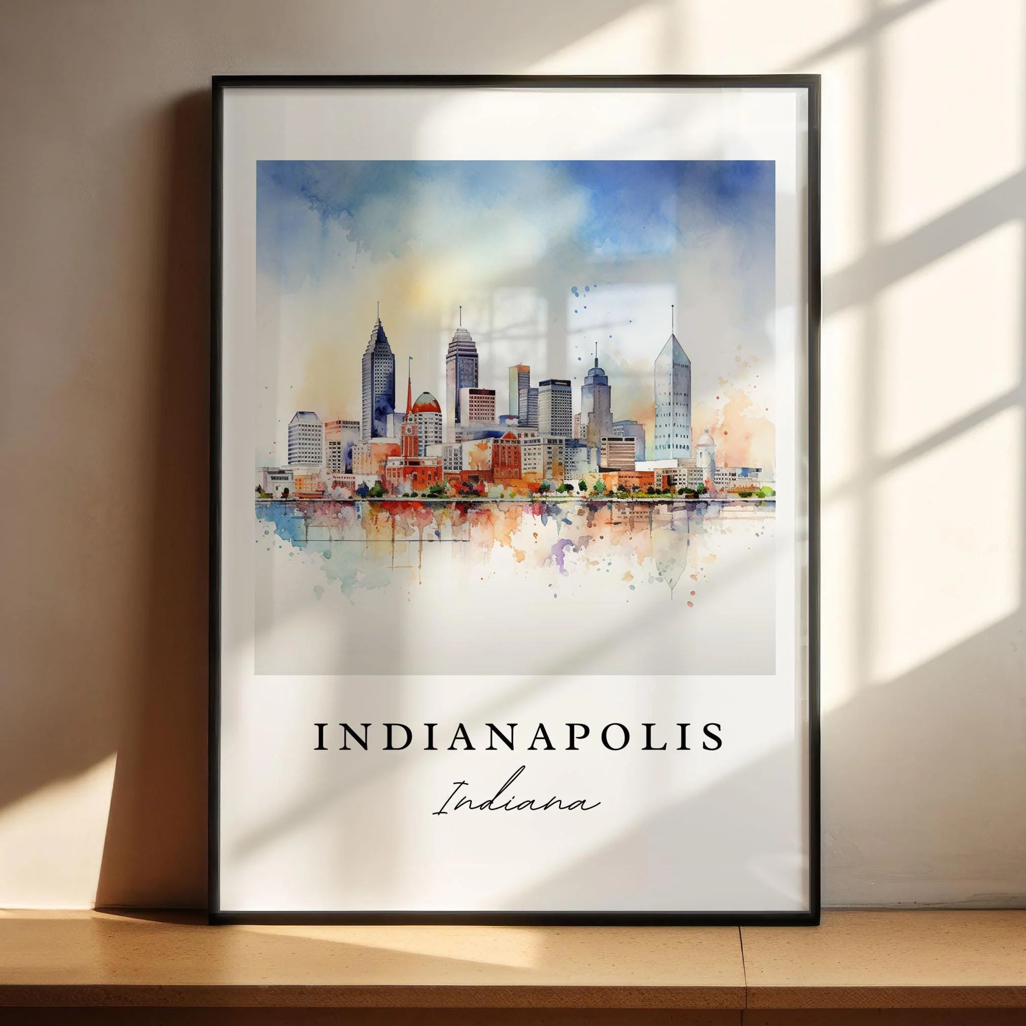 Indianapolis, Indiana – Watercolor Art Print