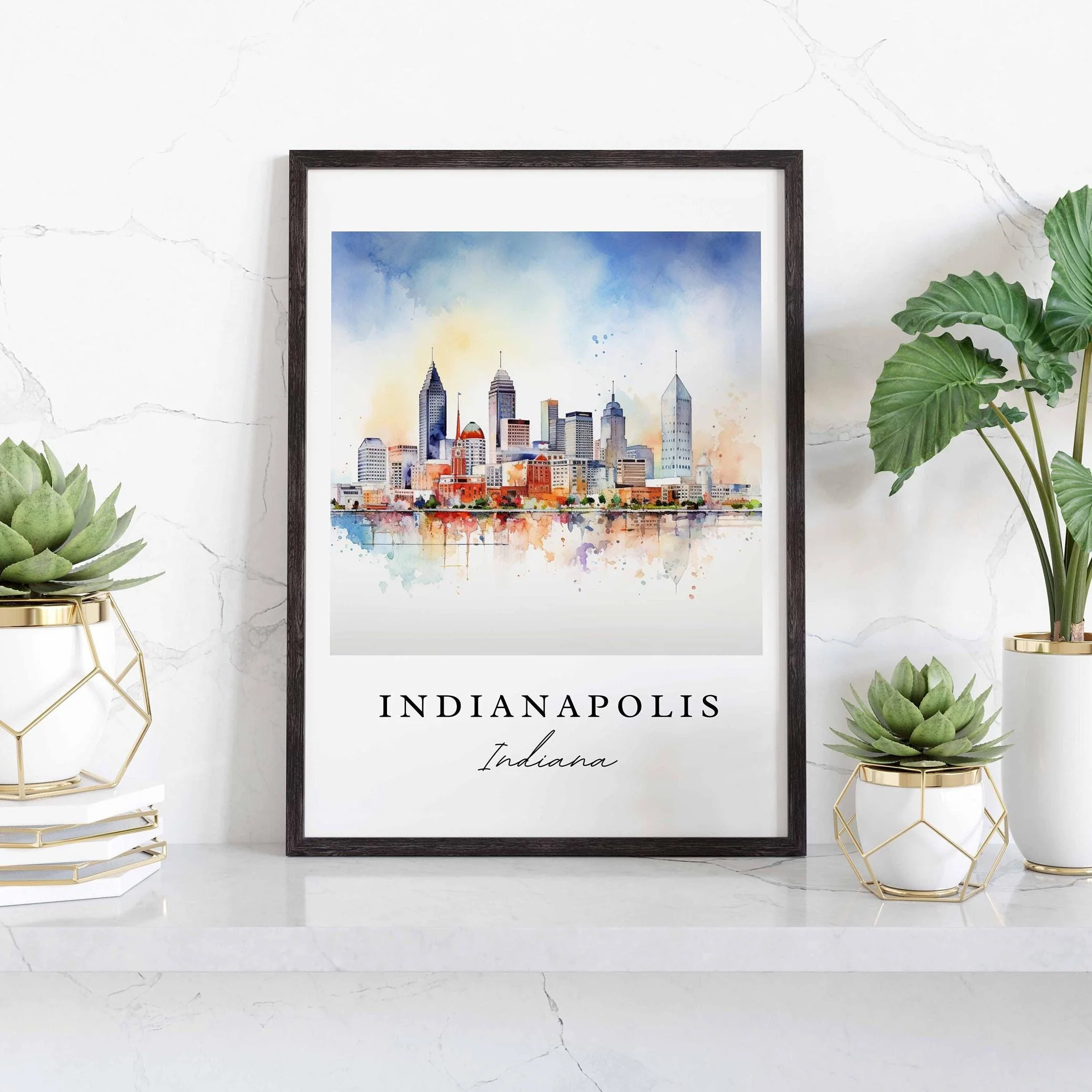 Indianapolis, Indiana – Watercolor Art Print - Image 6
