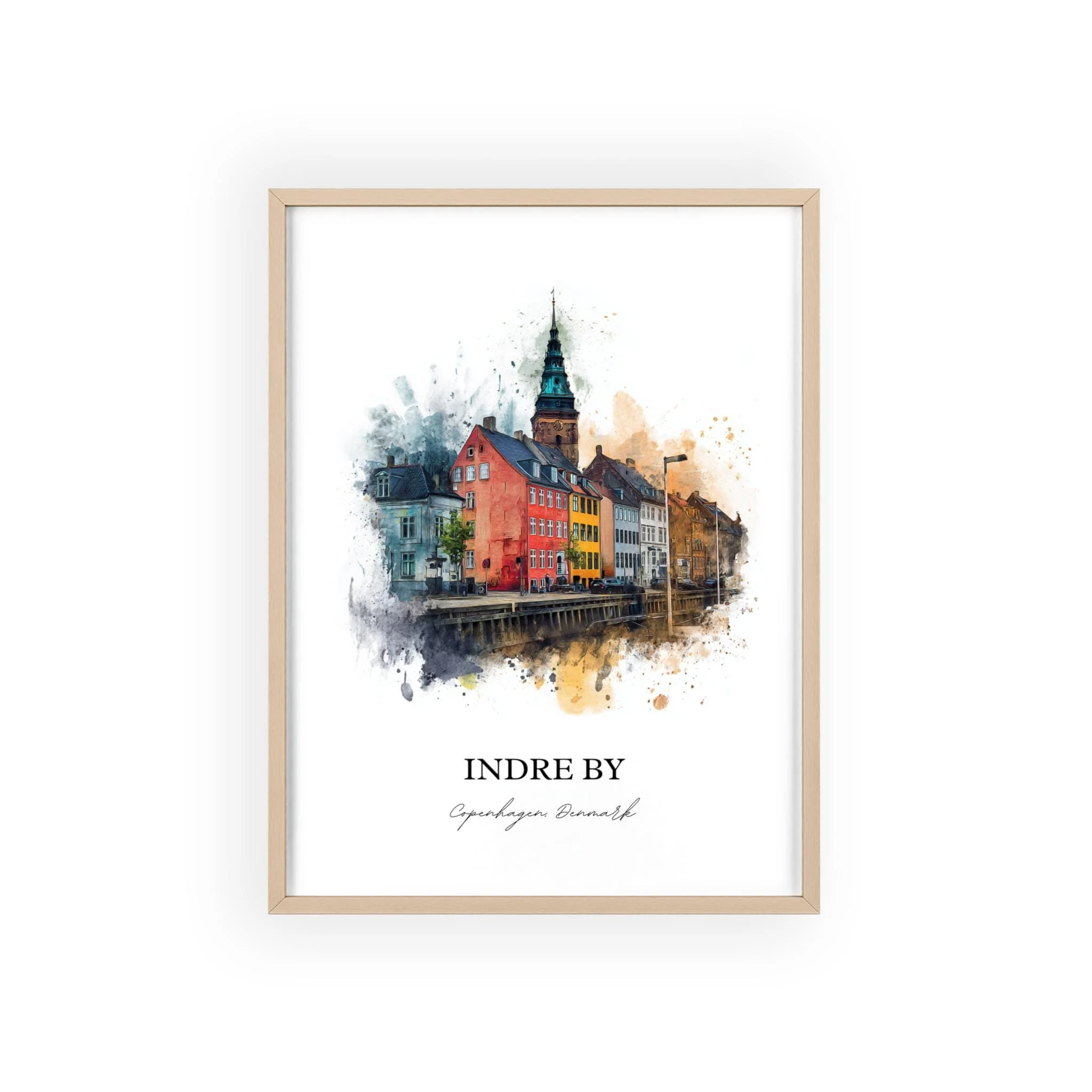 Indre By, Denmark – Watercolor Art Print - Image 12