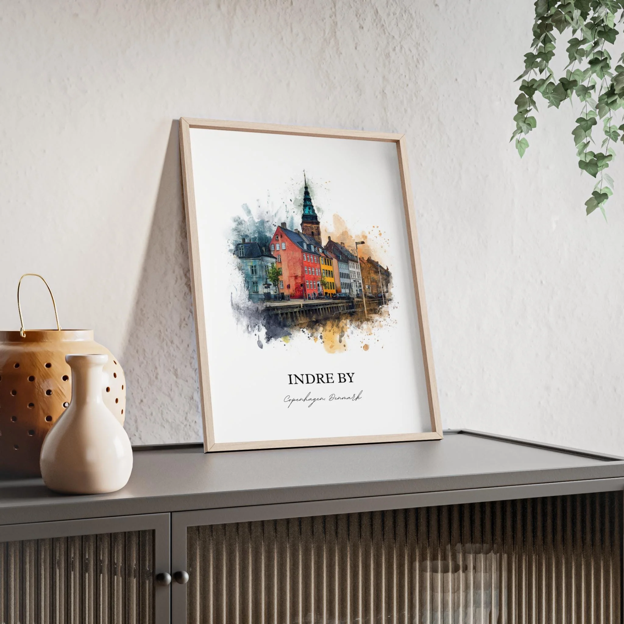Indre By, Denmark – Watercolor Art Print - Image 7
