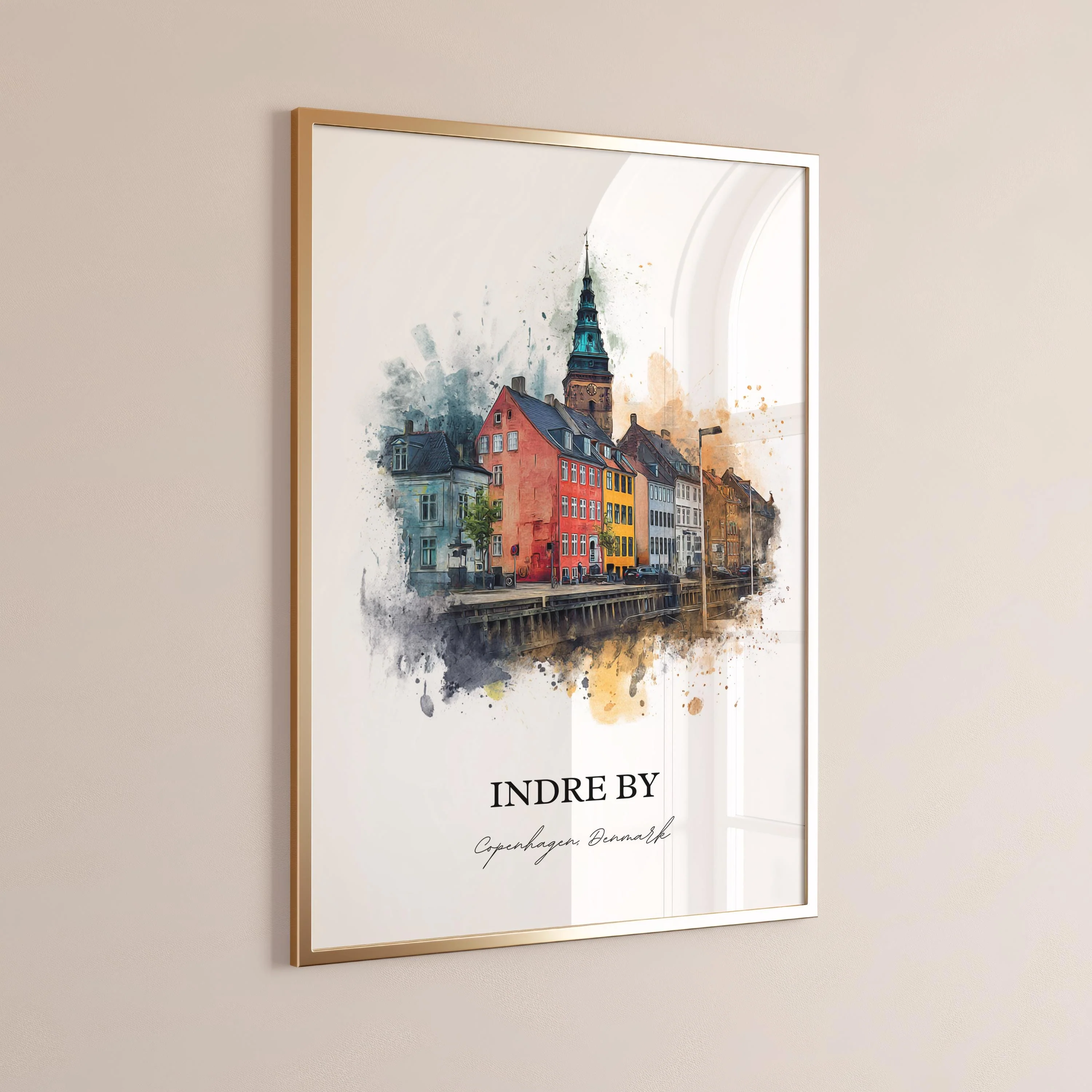 Indre By, Denmark – Watercolor Art Print - Image 9