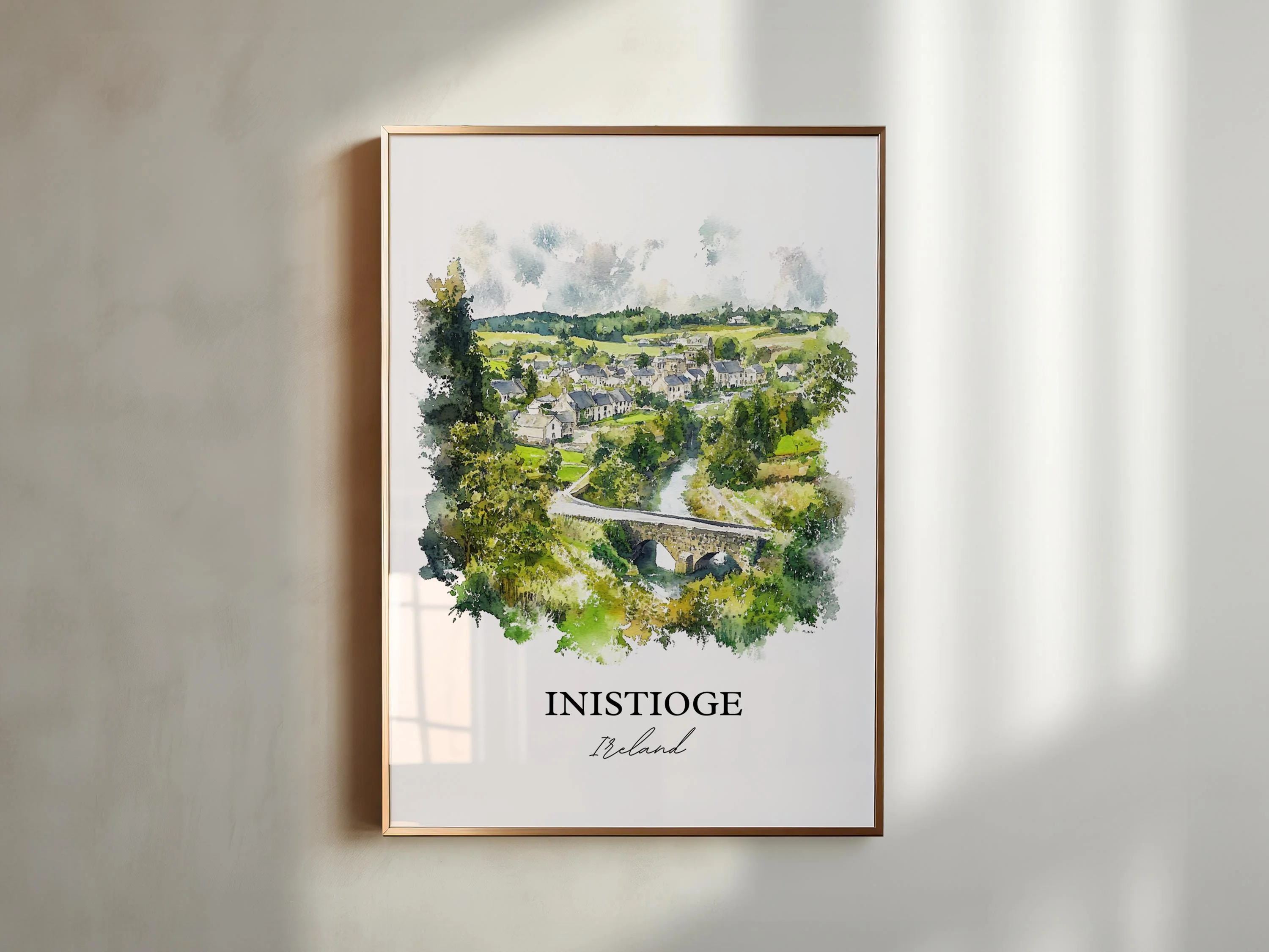 Inistioge, Ireland – Watercolor Art Print - Image 3