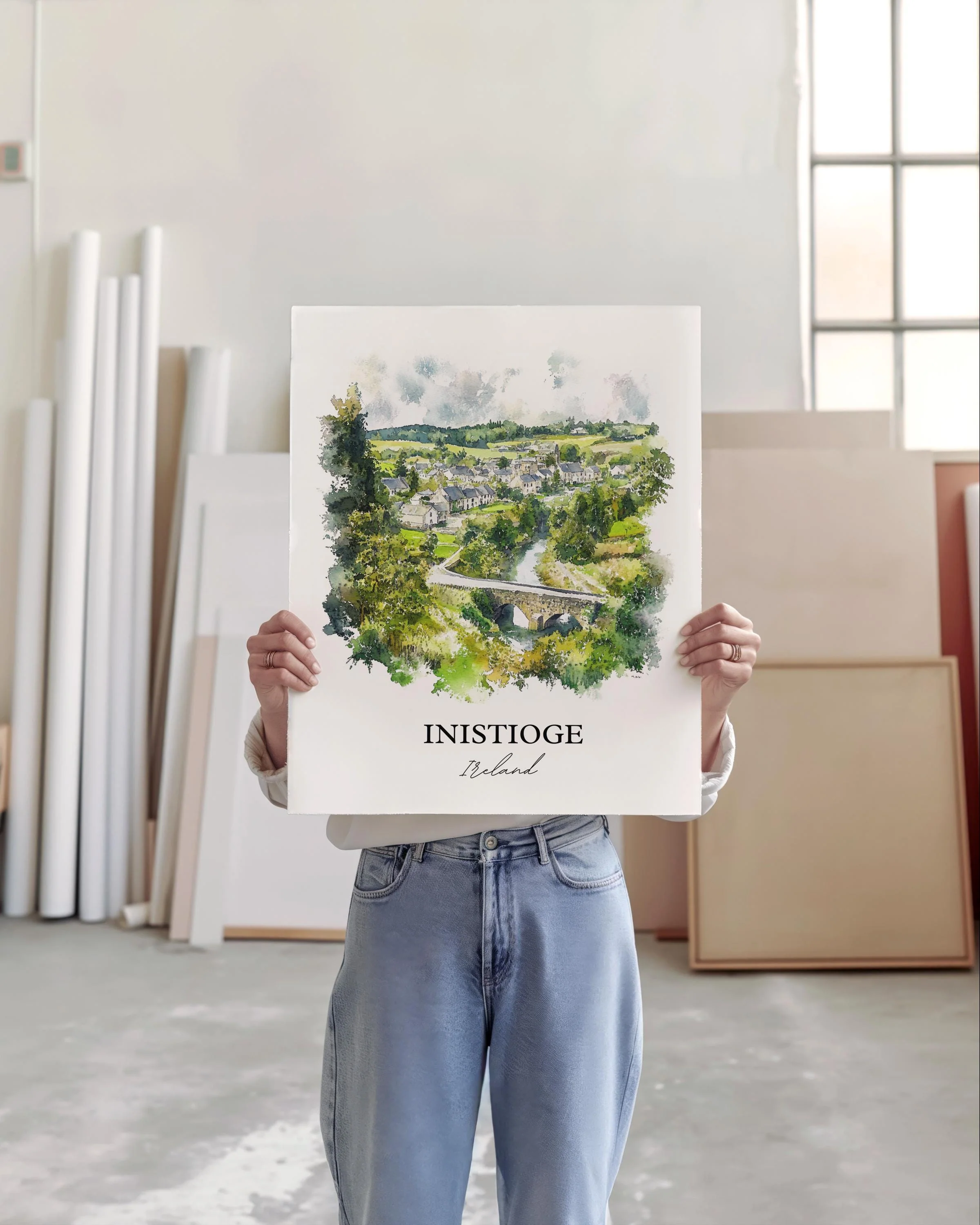 Inistioge, Ireland – Watercolor Art Print - Image 4