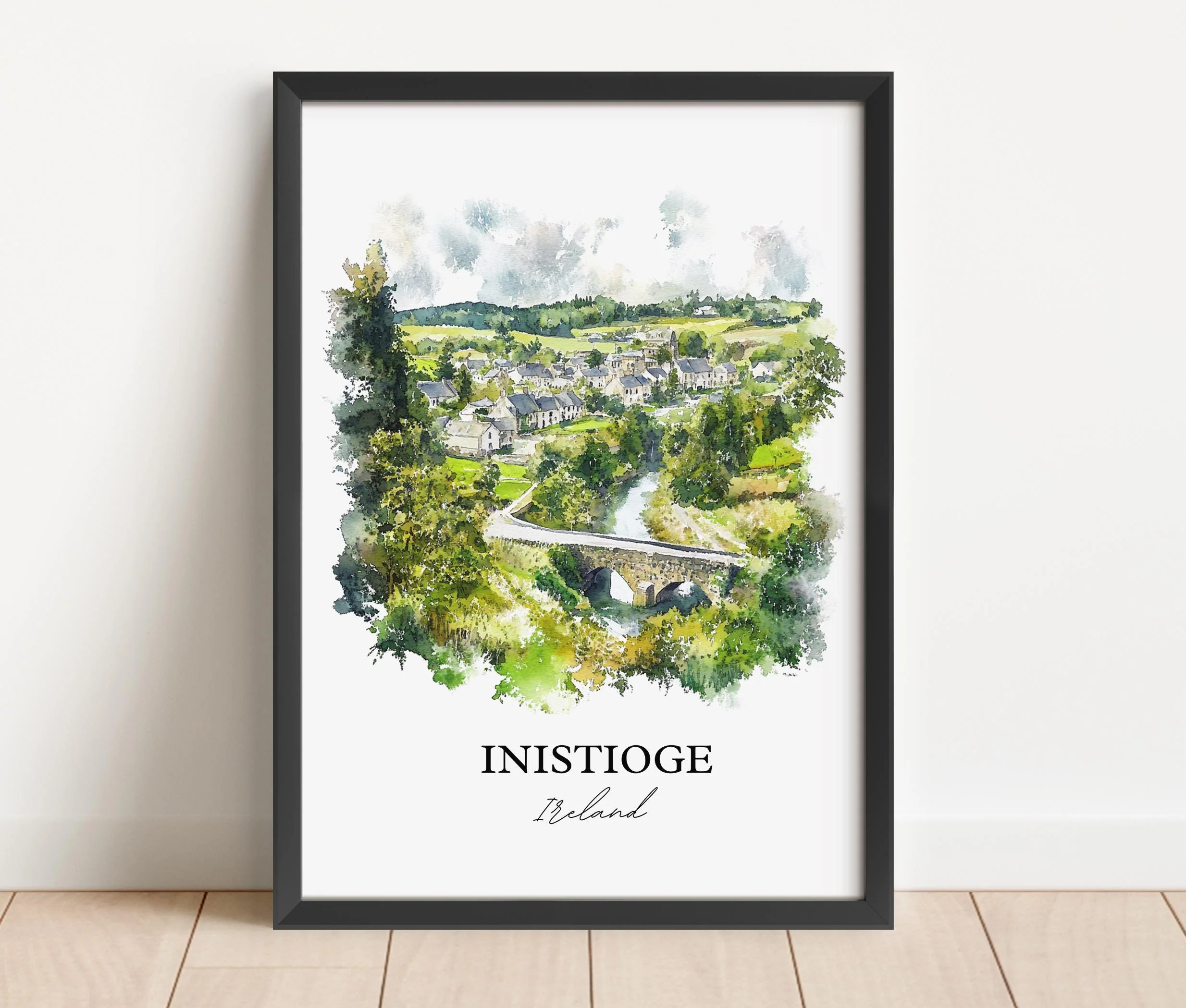 Inistioge, Ireland – Watercolor Art Print - Image 6